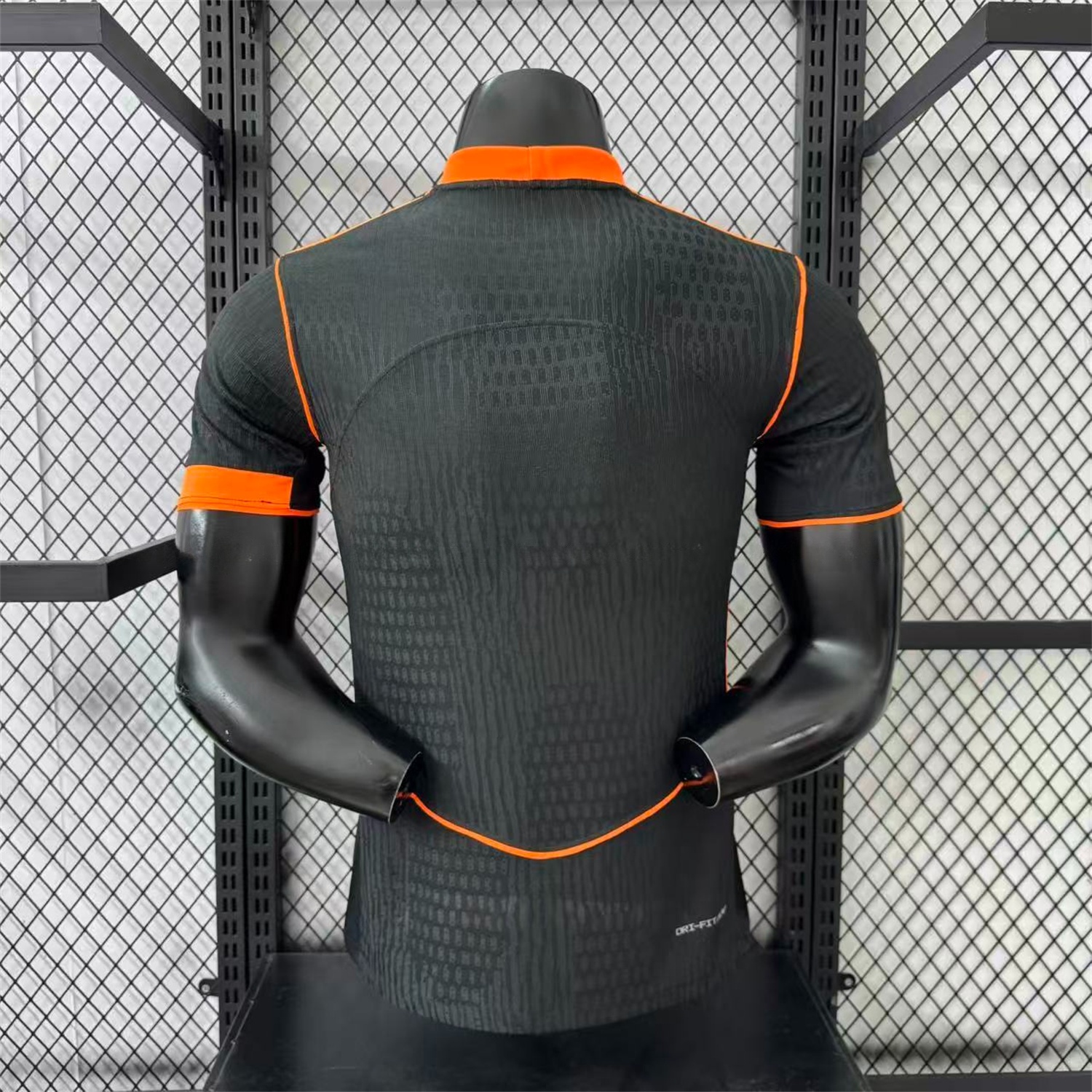 Corinthians 25-26 Third Orange Lines Black Jersey - Player Version - UnitedFutballJersey