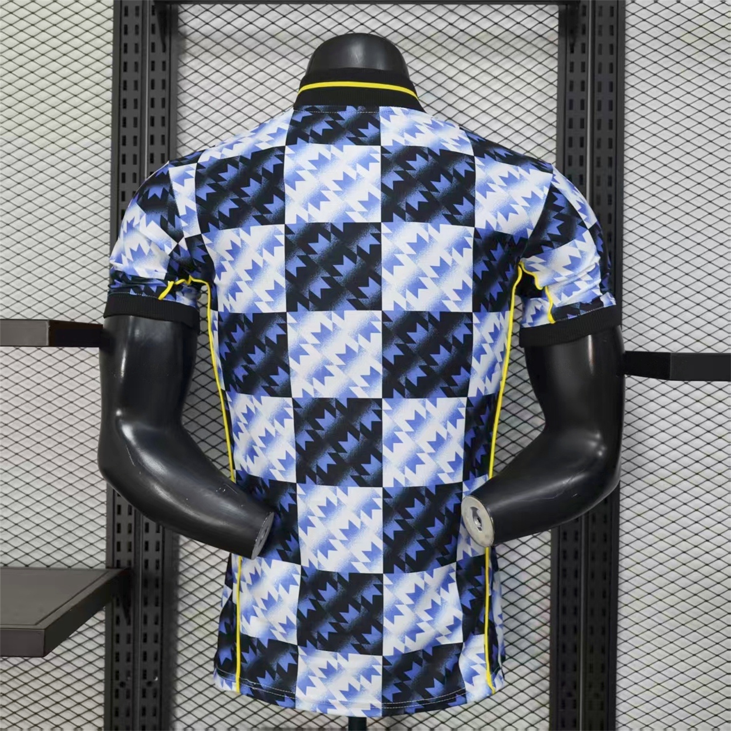 Manchester United 25-26 Blue And Black Checkerboard Special Jersey - Player Version - UnitedFutballJersey
