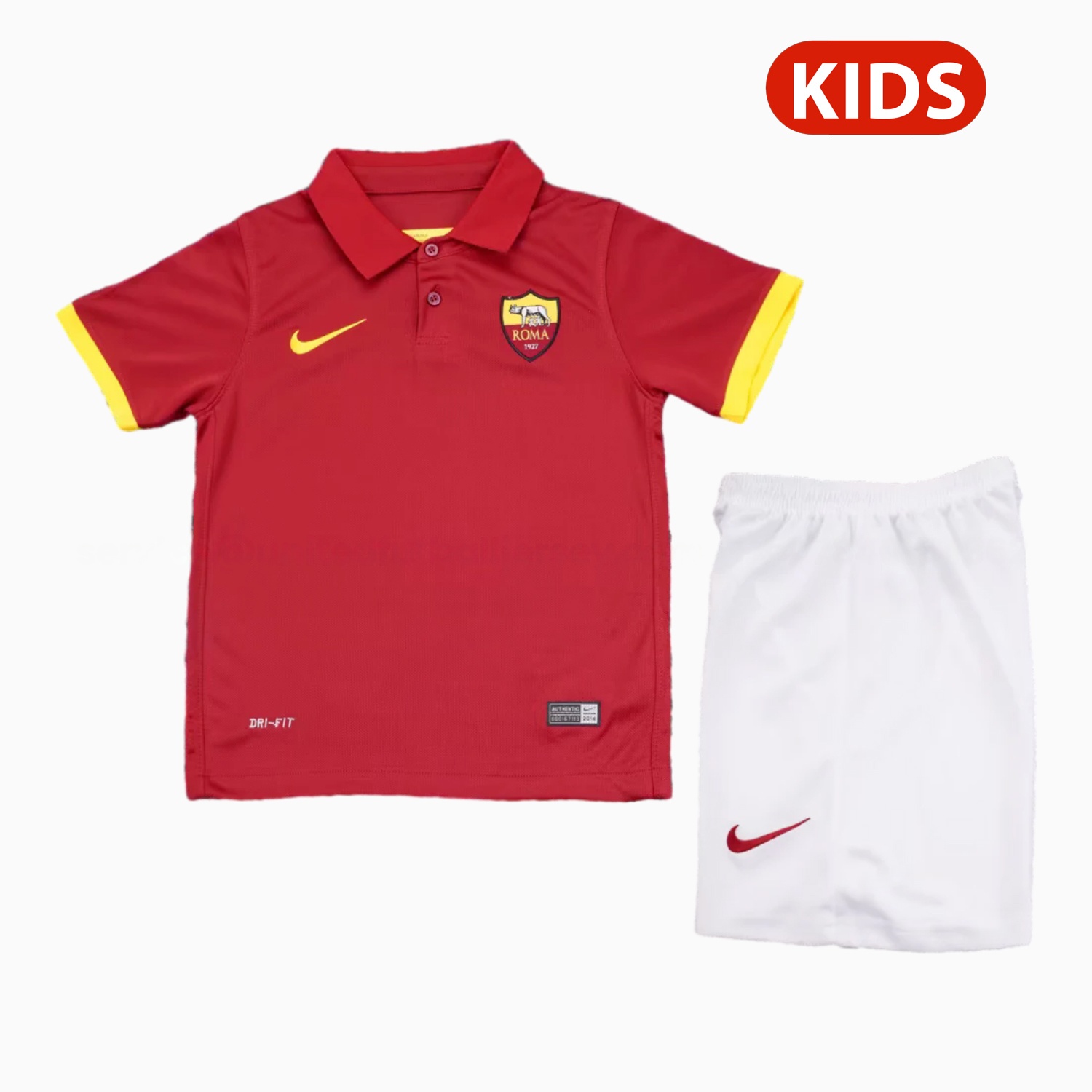 Retro Roma 2014-15 Home Kids Kit - UnitedFutballJersey