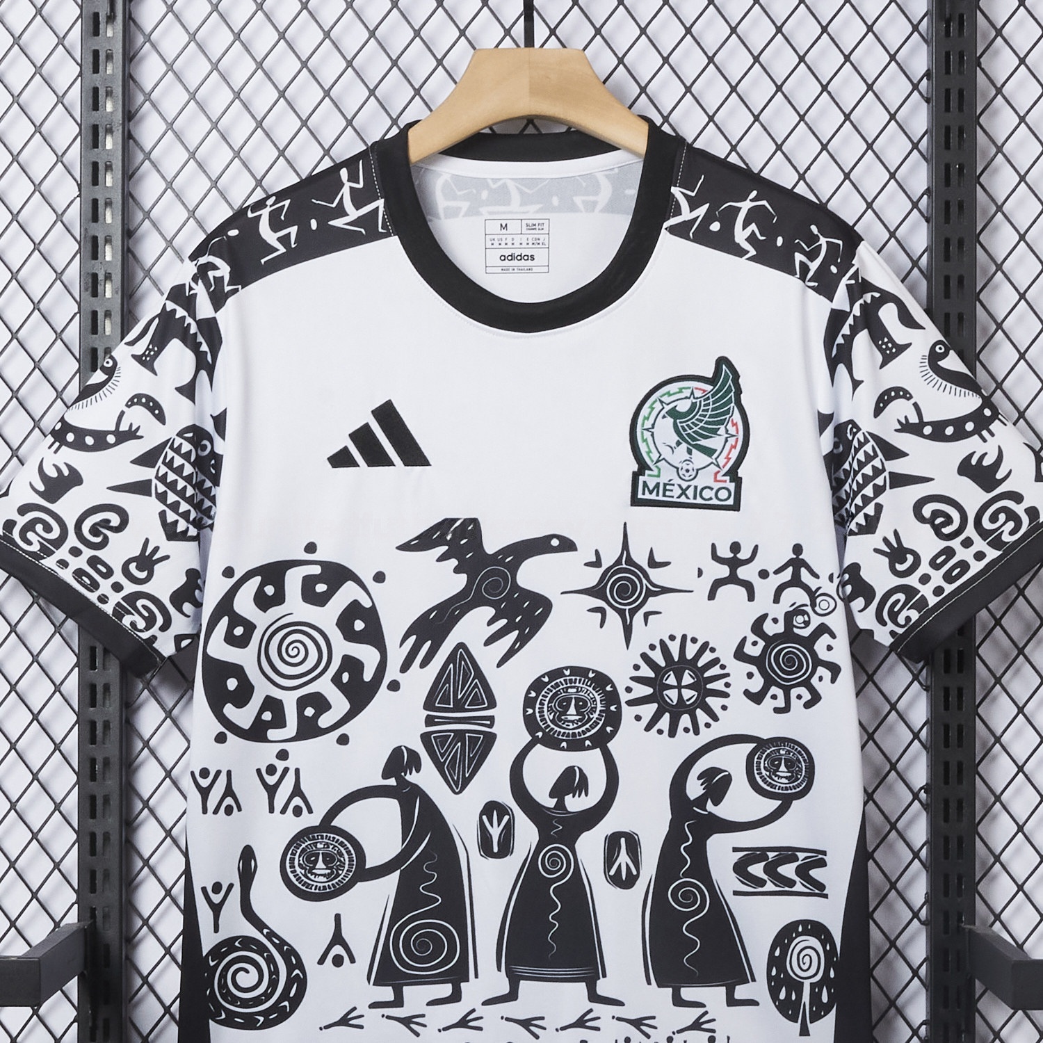 Mexico 25-26 Mayan Cvilization Black And White Special Jersey - Fans Version - UnitedFutballJersey