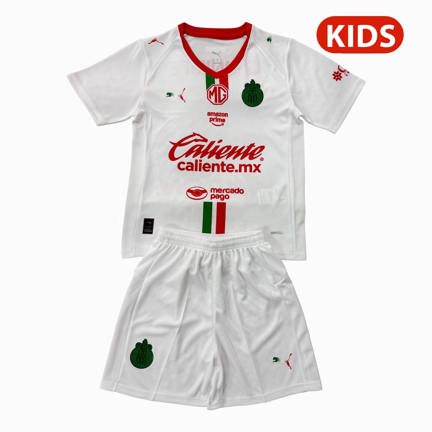 Chivas de Guadalajara 25-26 Away White Kids Kit - UnitedFutballJersey