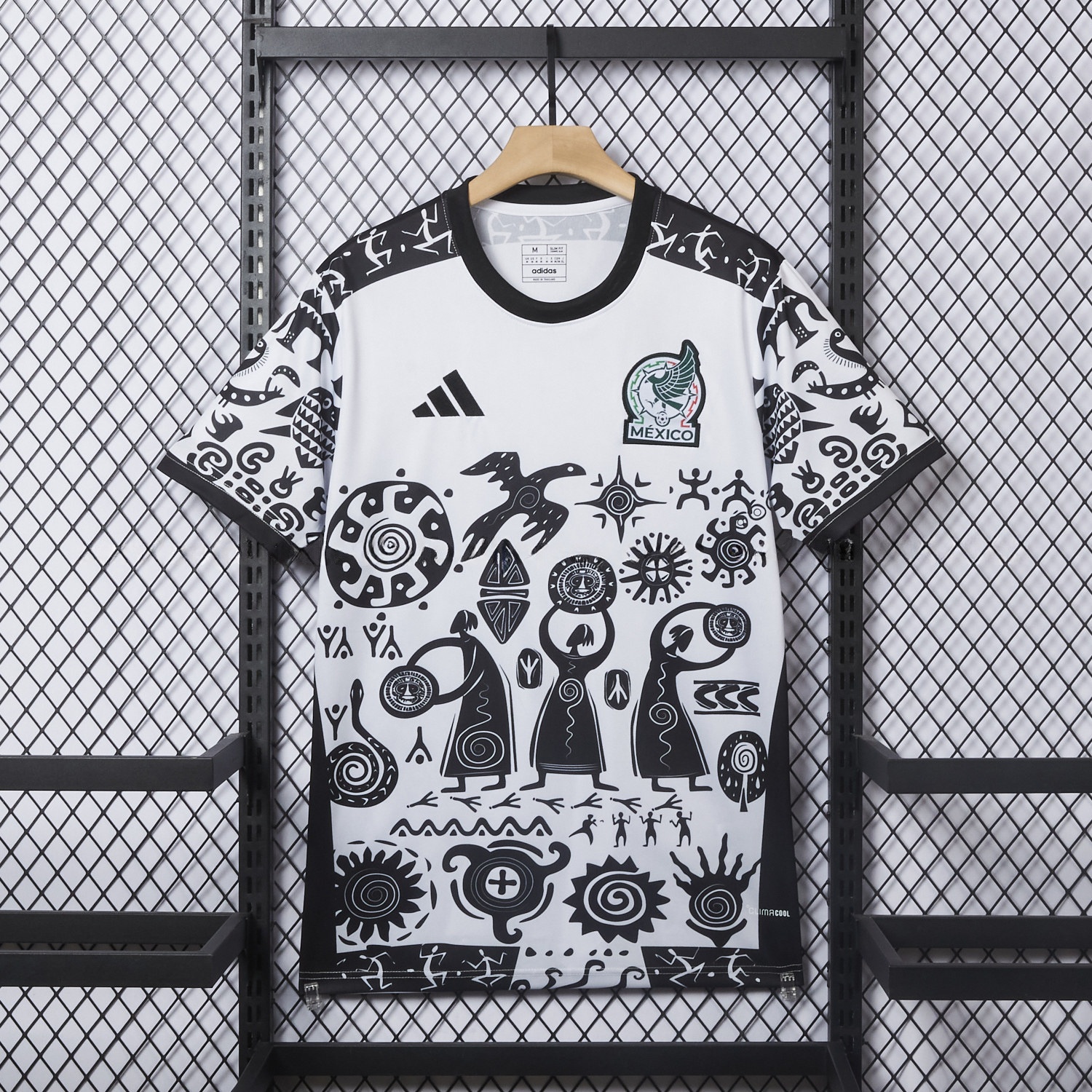 Mexico 25-26 Mayan Cvilization Black And White Special Jersey - Fans Version - UnitedFutballJersey