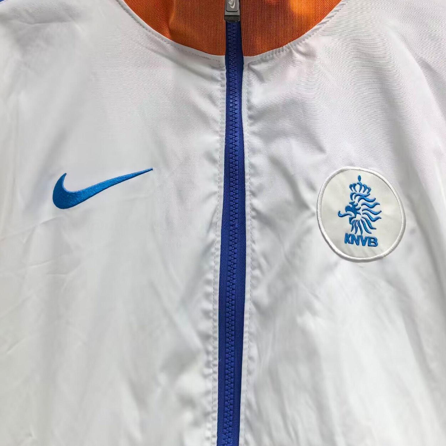 Netherlands 25-26 Windbreaker Jacket - Orange And White - UnitedFutballJersey