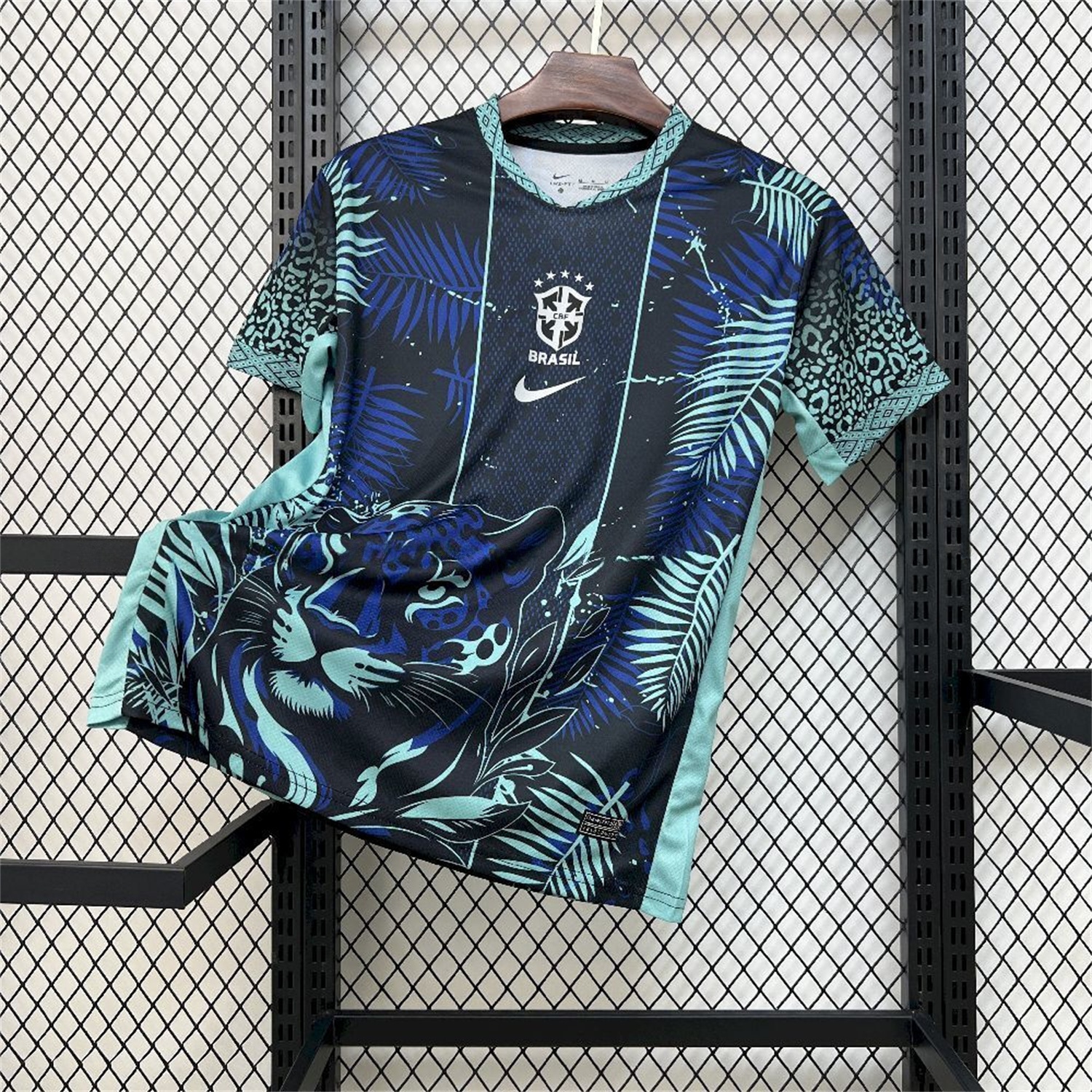 Brazil 2026 Blue Leopard Special Jersey - Fans Version - UnitedFutballJersey