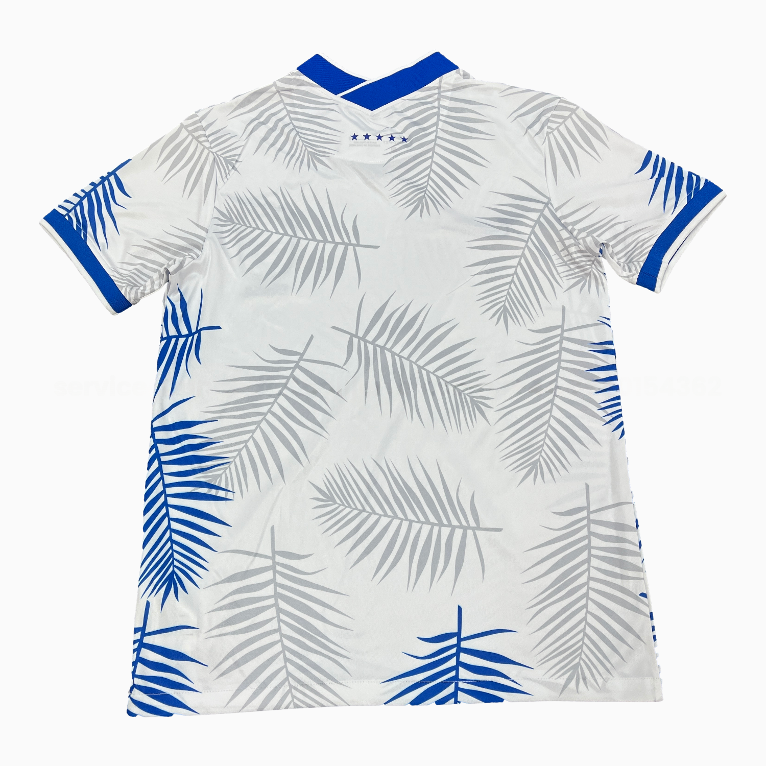 Brazil 25-26 Blue And Grey Leaves White Jersey - Fans Version - UnitedFutballJersey
