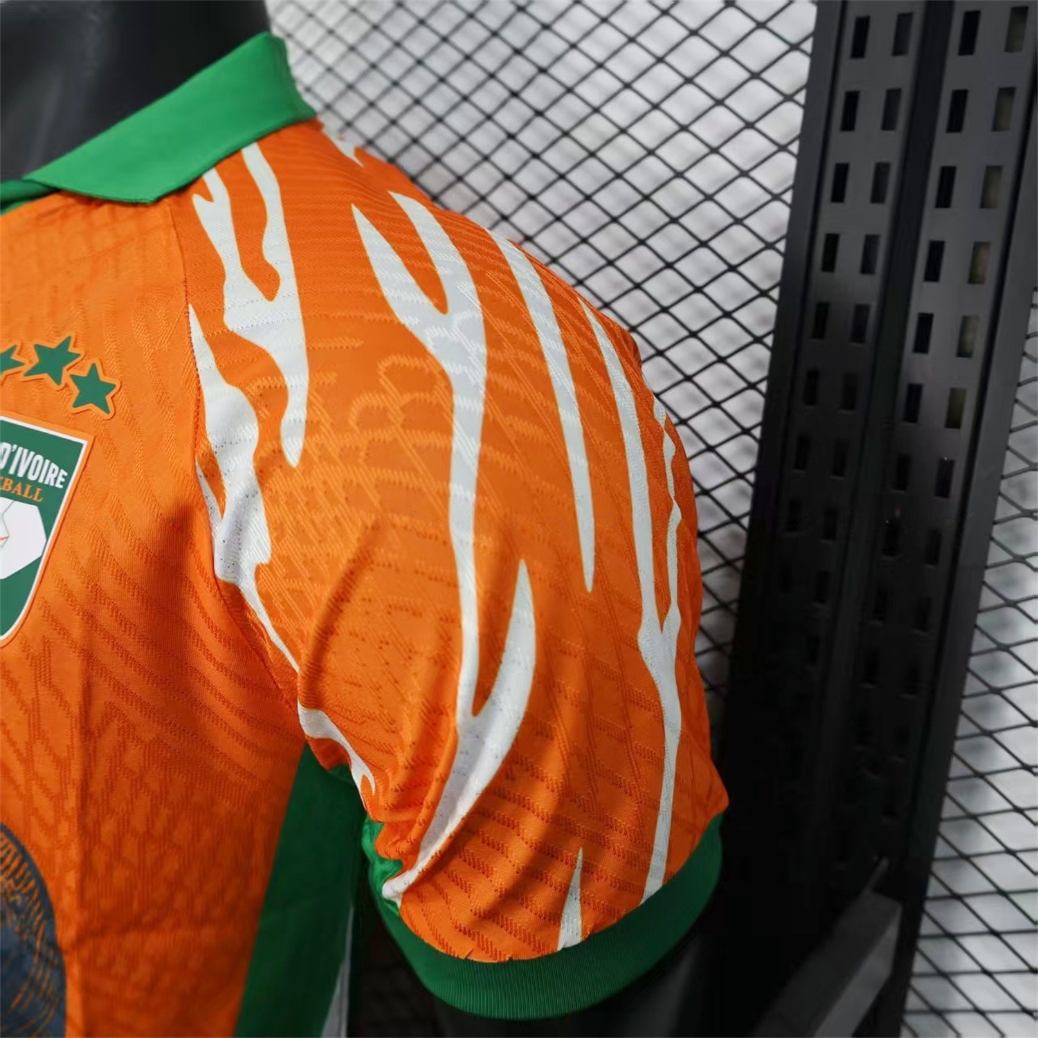 Ivory Coast 25-26 Elephant And Kid Orange Jersey - Player Version - UnitedFutballJersey