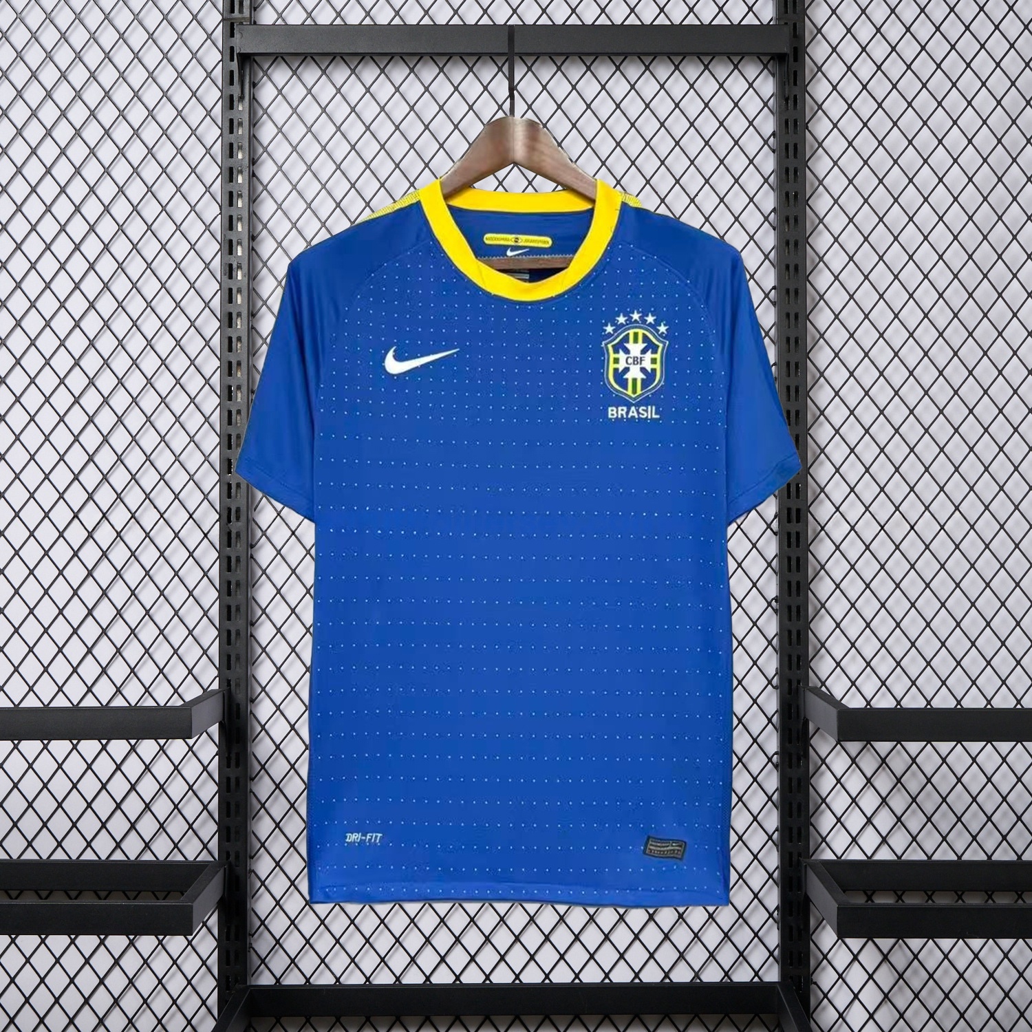 Retro Brazil 2010 Away Blue Jersey - UnitedFutballJersey