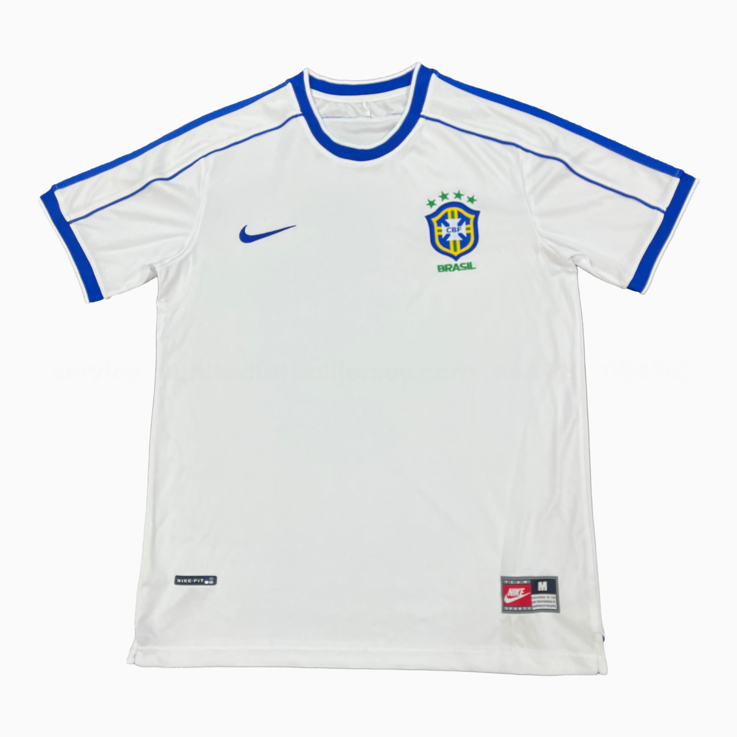 Retro Brazil 1998 Goalkeeper White Jersey - UnitedFutballJersey