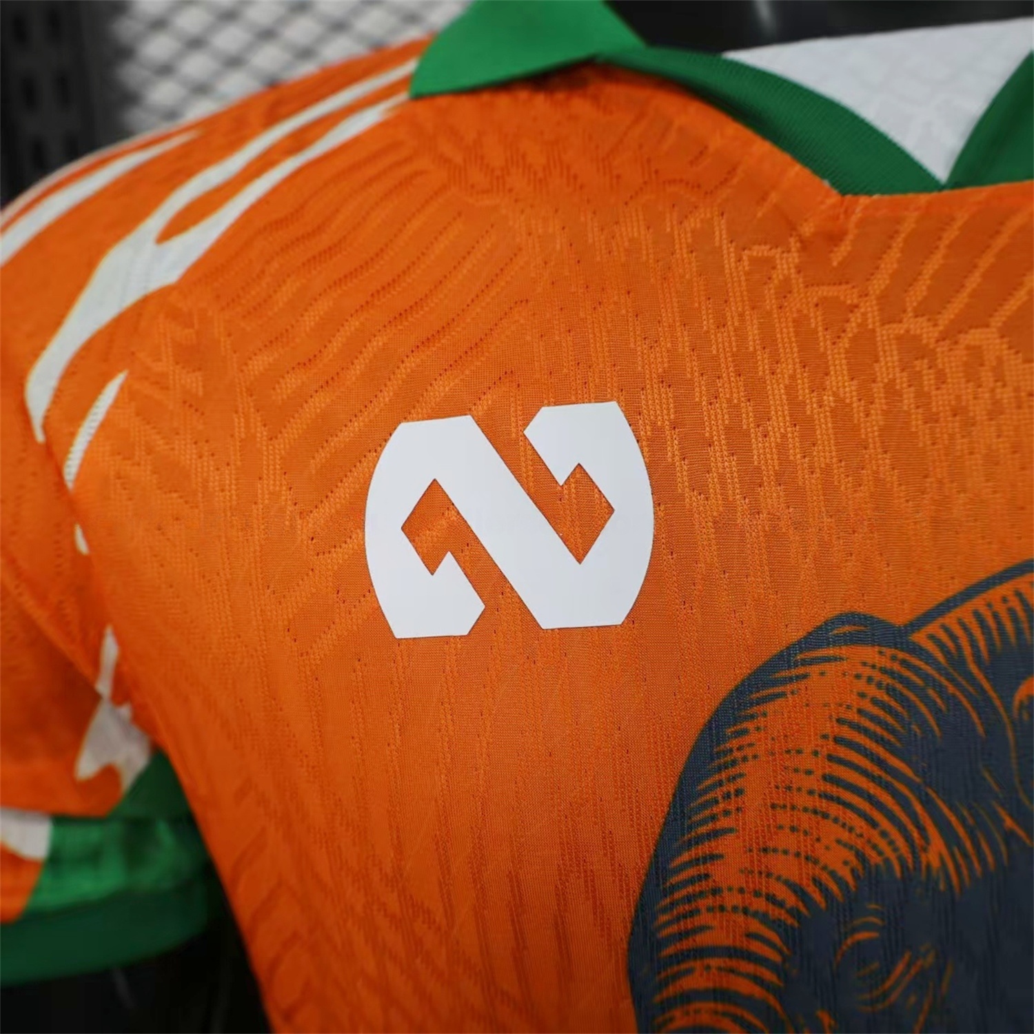 Ivory Coast 25-26 Elephant And Kid Orange Jersey - Player Version - UnitedFutballJersey