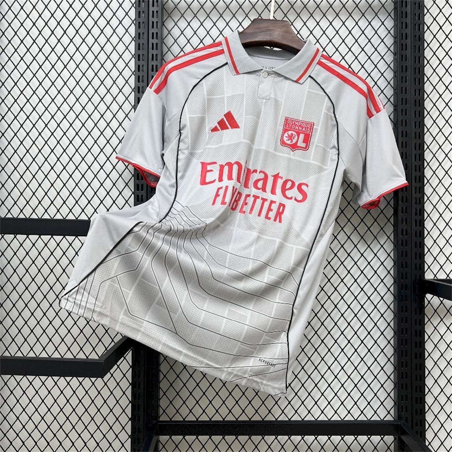 Lyon 25-26 Third Grey Jersey - Fans Version - UnitedFutballJersey