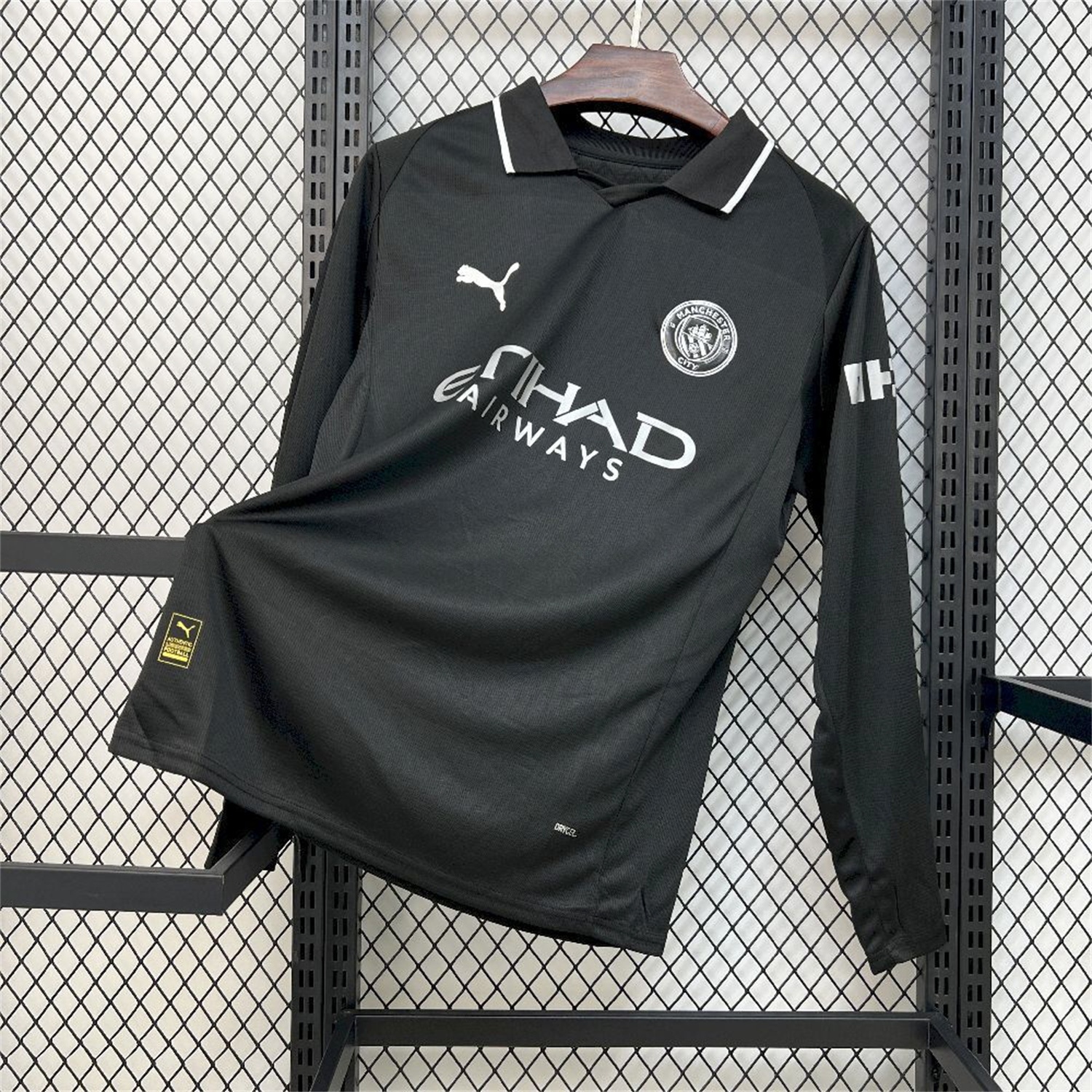 Manchester City 25-26 Away Long Sleeves Black Jersey - Fans Version - UnitedFutballJersey