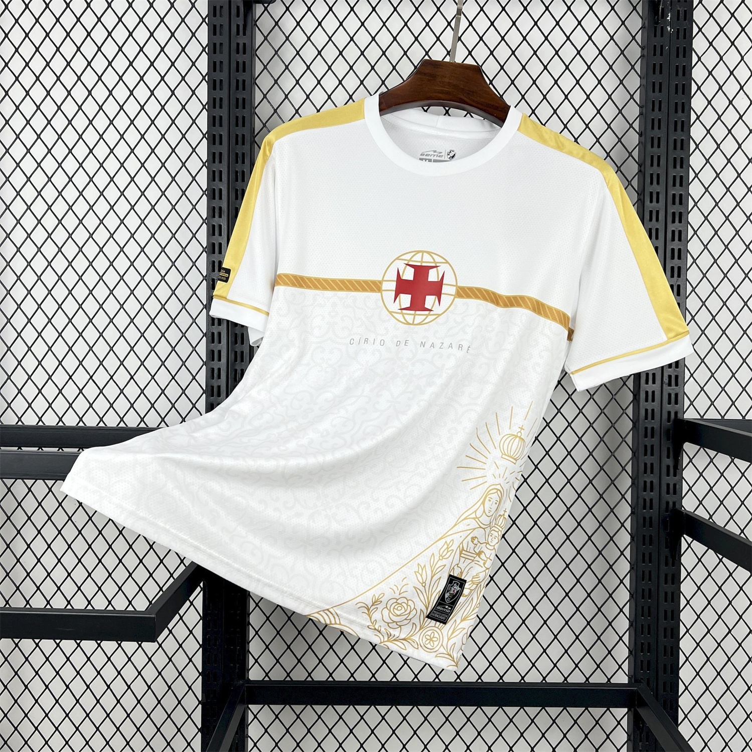 Vasco da Gama 25-26 Yellow Lines White Jersey - Fans Version - UnitedFutballJersey