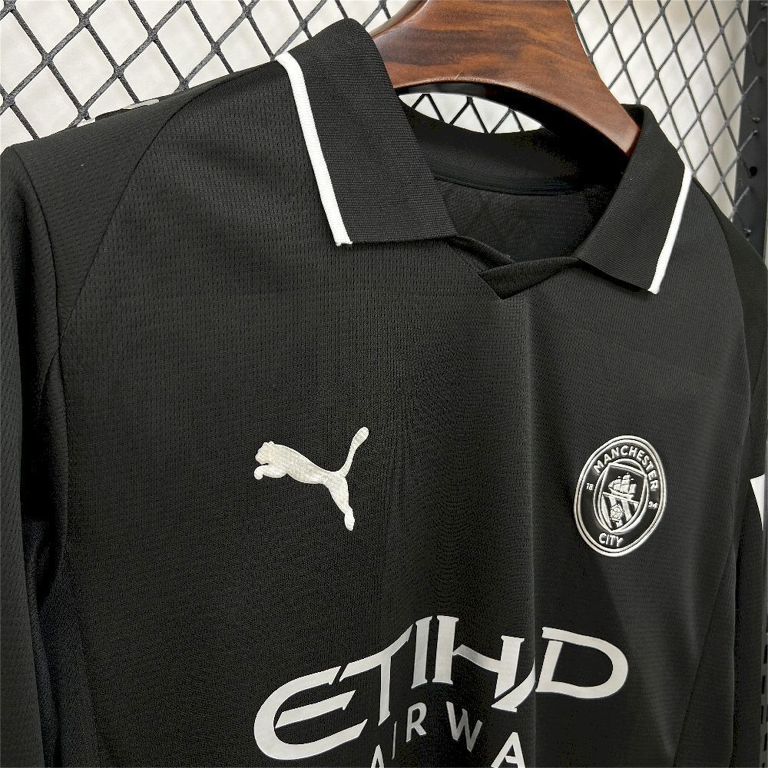 Manchester City 25-26 Away Long Sleeves Black Jersey - Fans Version - UnitedFutballJersey
