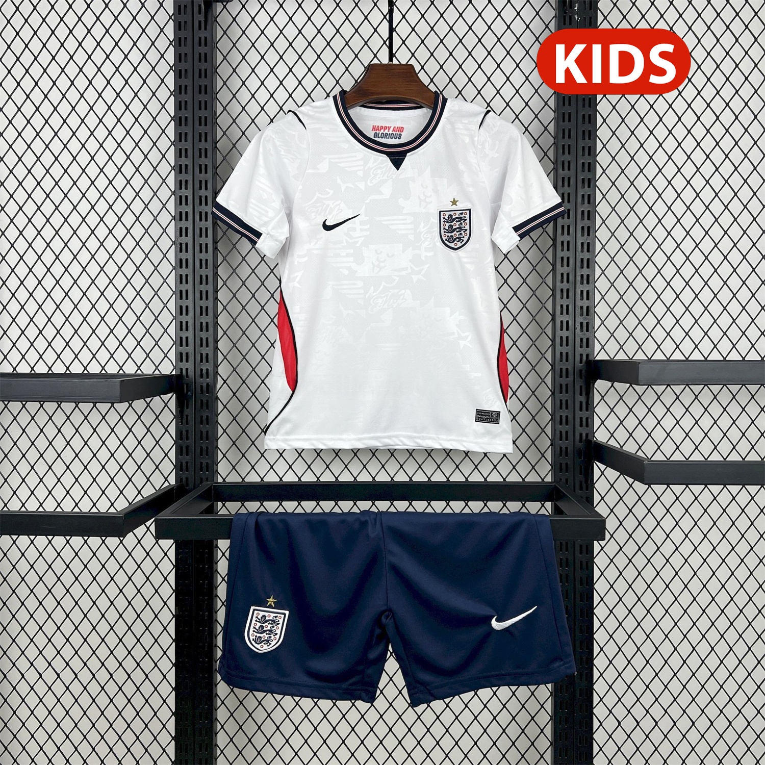 England 2026 Home White Kids Kit - UnitedFutballJersey