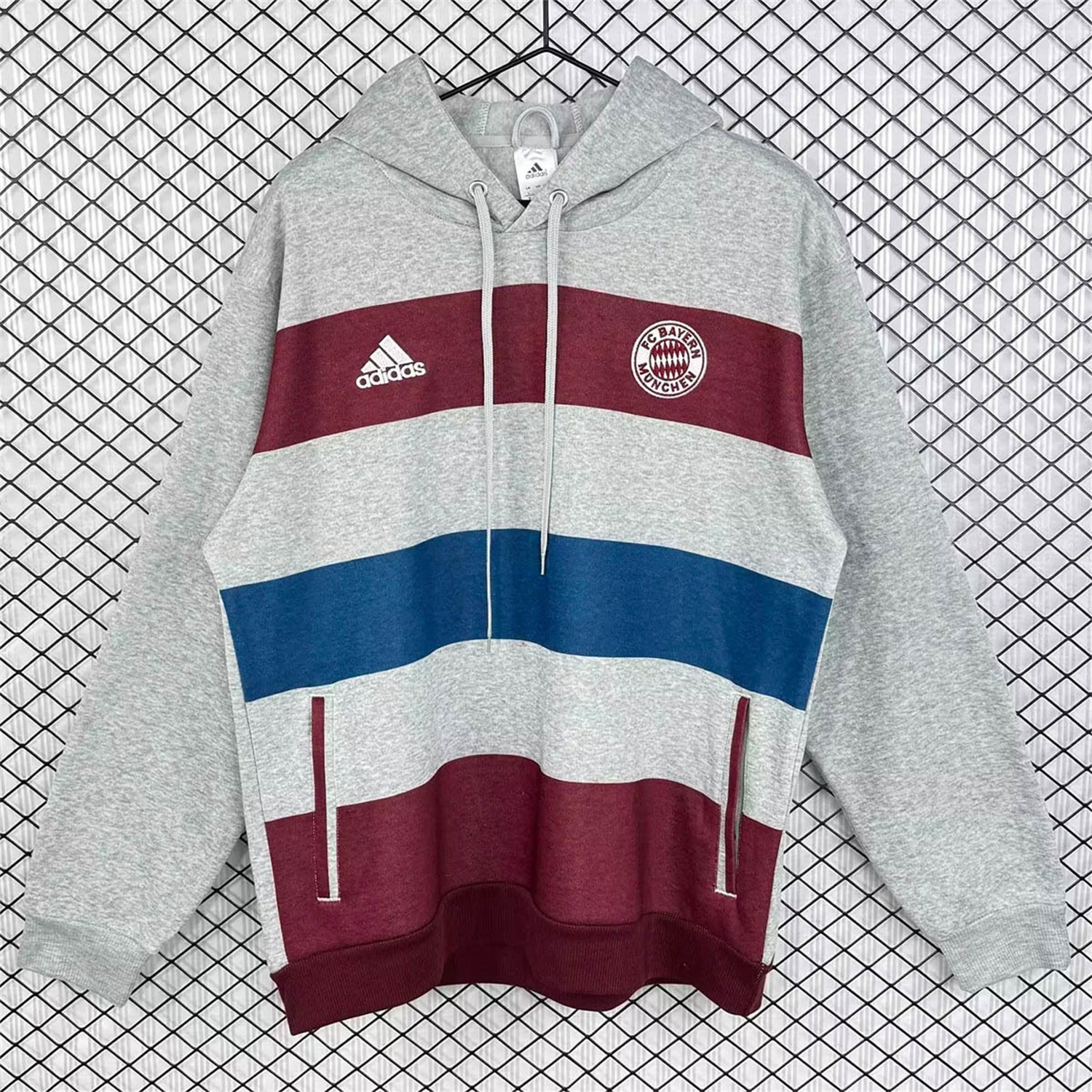 Retro Bayern Munich 2014-15 Grey Unisex Pullover Hoodie - UnitedFutballJersey
