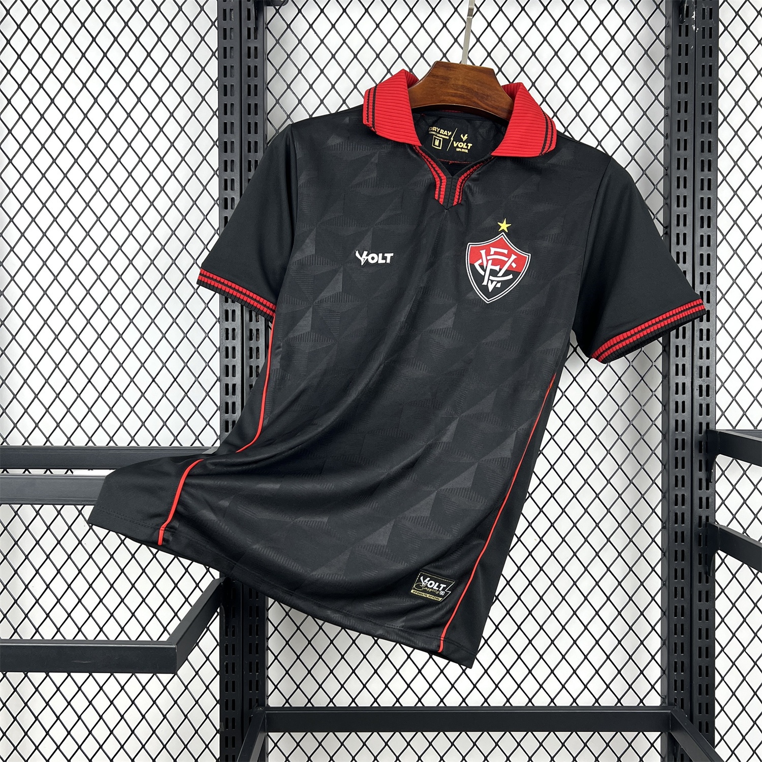 Esporte Clube Vitória 25-26 Third Unsponsored Black Polo Jersey - Fans Version - UnitedFutballJersey