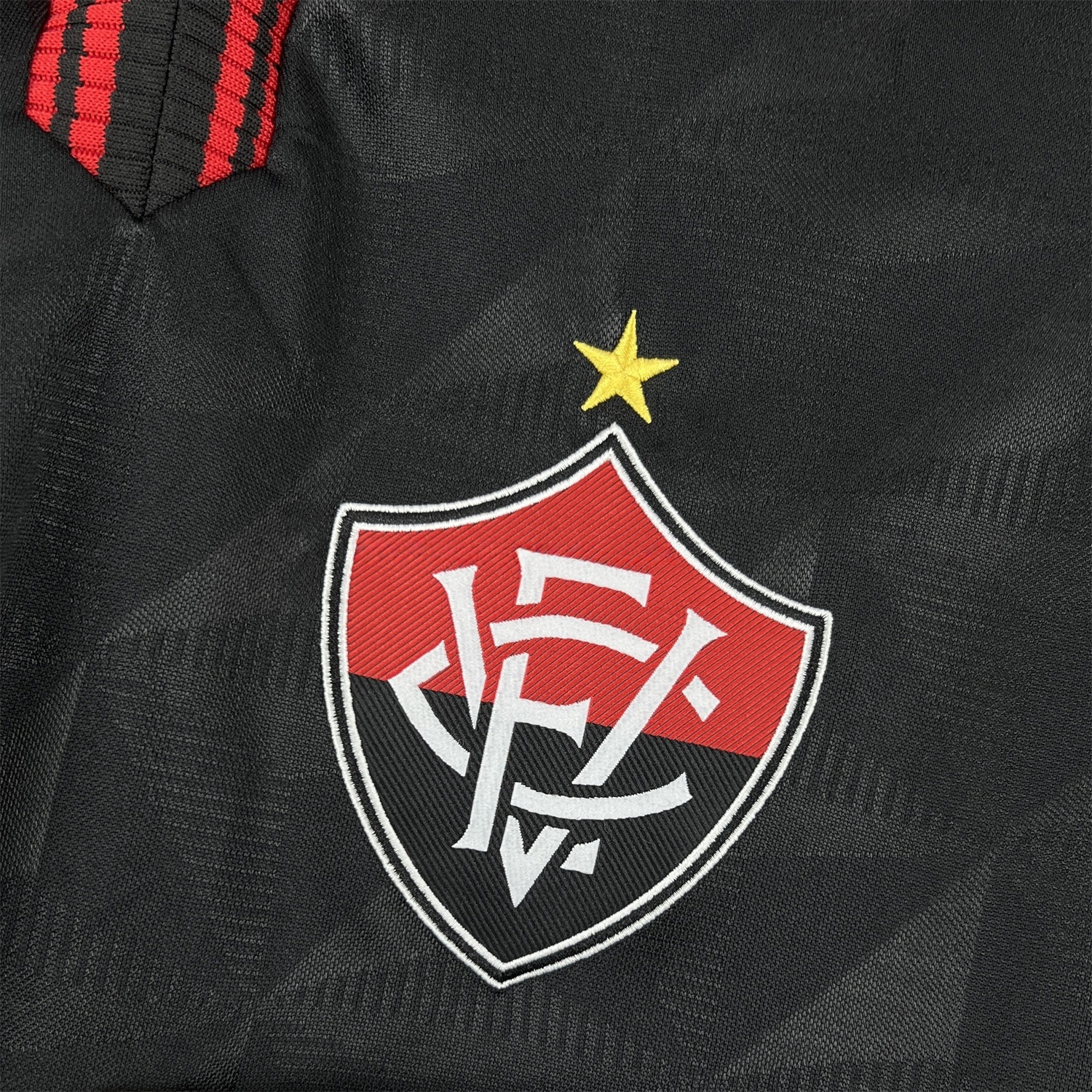 Esporte Clube Vitória 25-26 Third Unsponsored Black Polo Jersey - Fans Version - UnitedFutballJersey