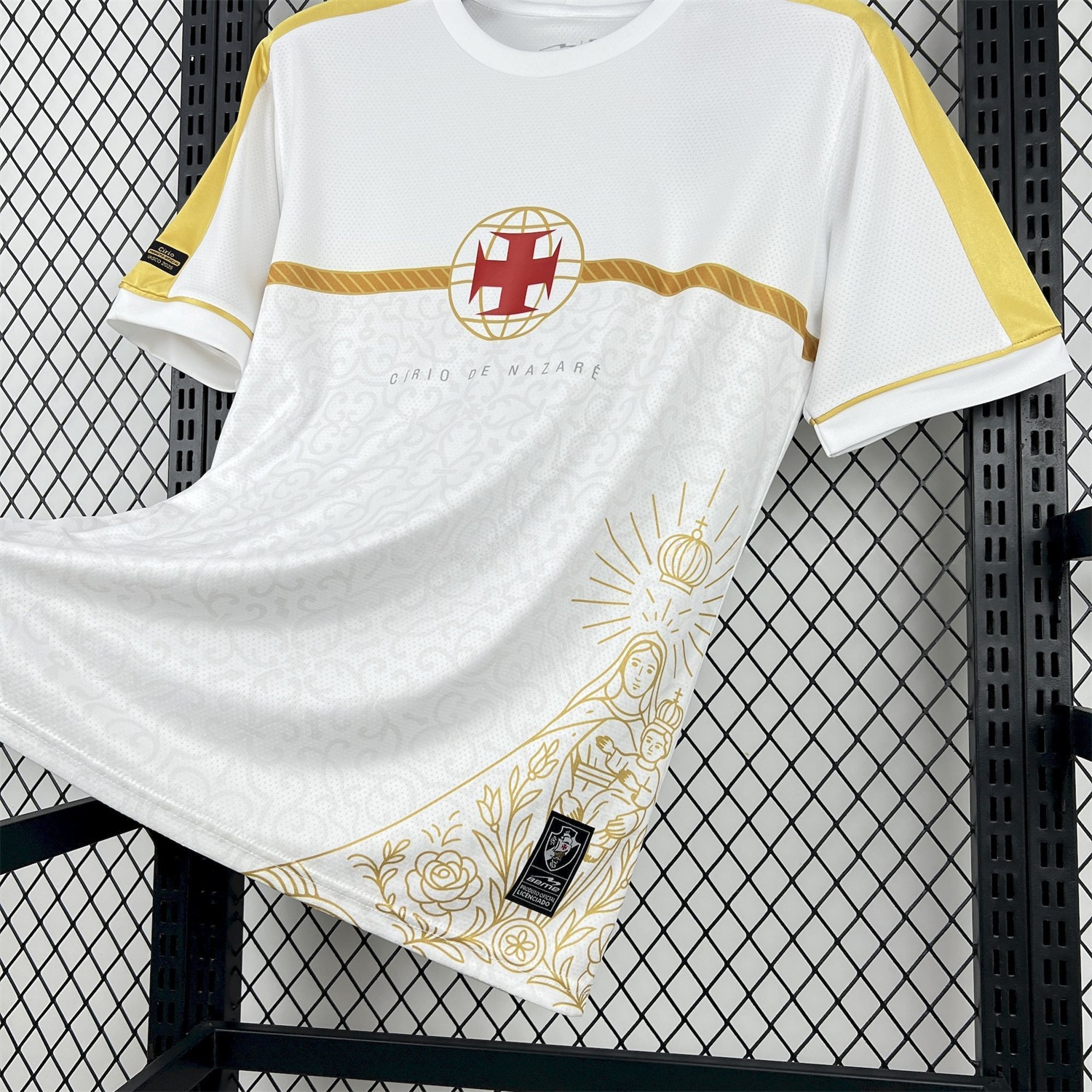 Vasco da Gama 25-26 Yellow Lines White Jersey - Fans Version - UnitedFutballJersey