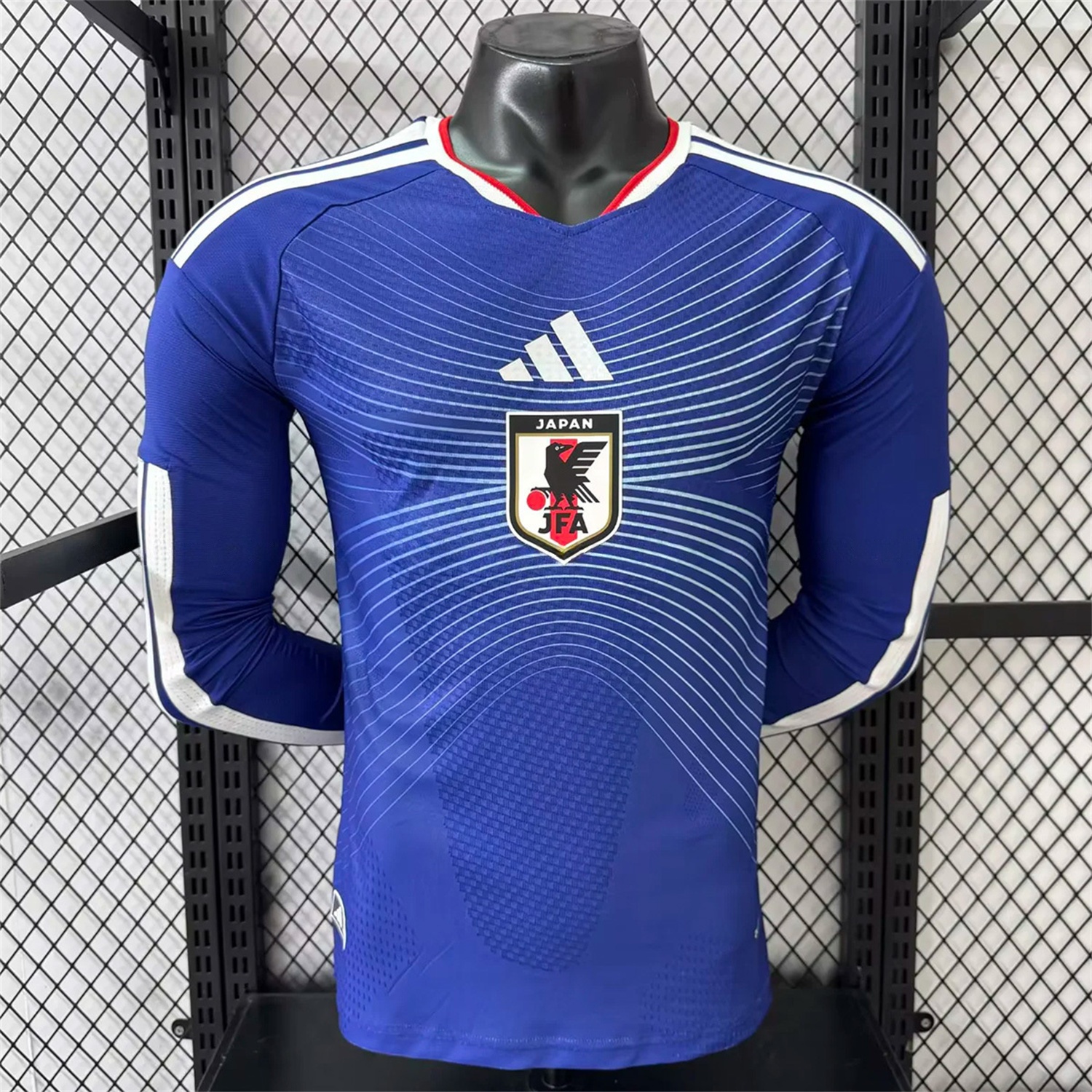 Japan 2026 Home Deep Blue Long Sleeves Jersey - Player Version - UnitedFutballJersey
