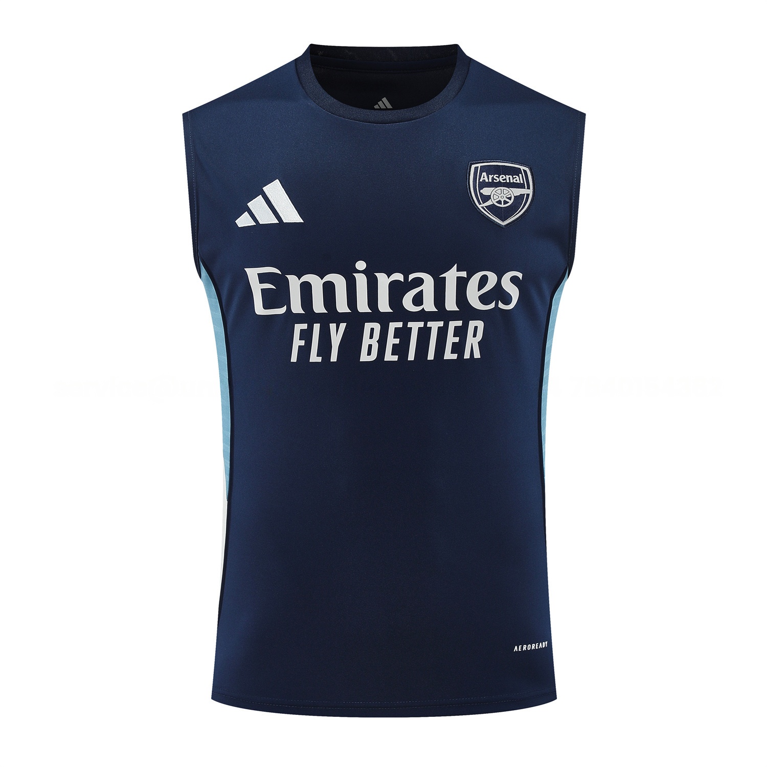 Arsenal 25-26 Vest Training Set - Deep Blue Vest and Shorts - UnitedFutballJersey