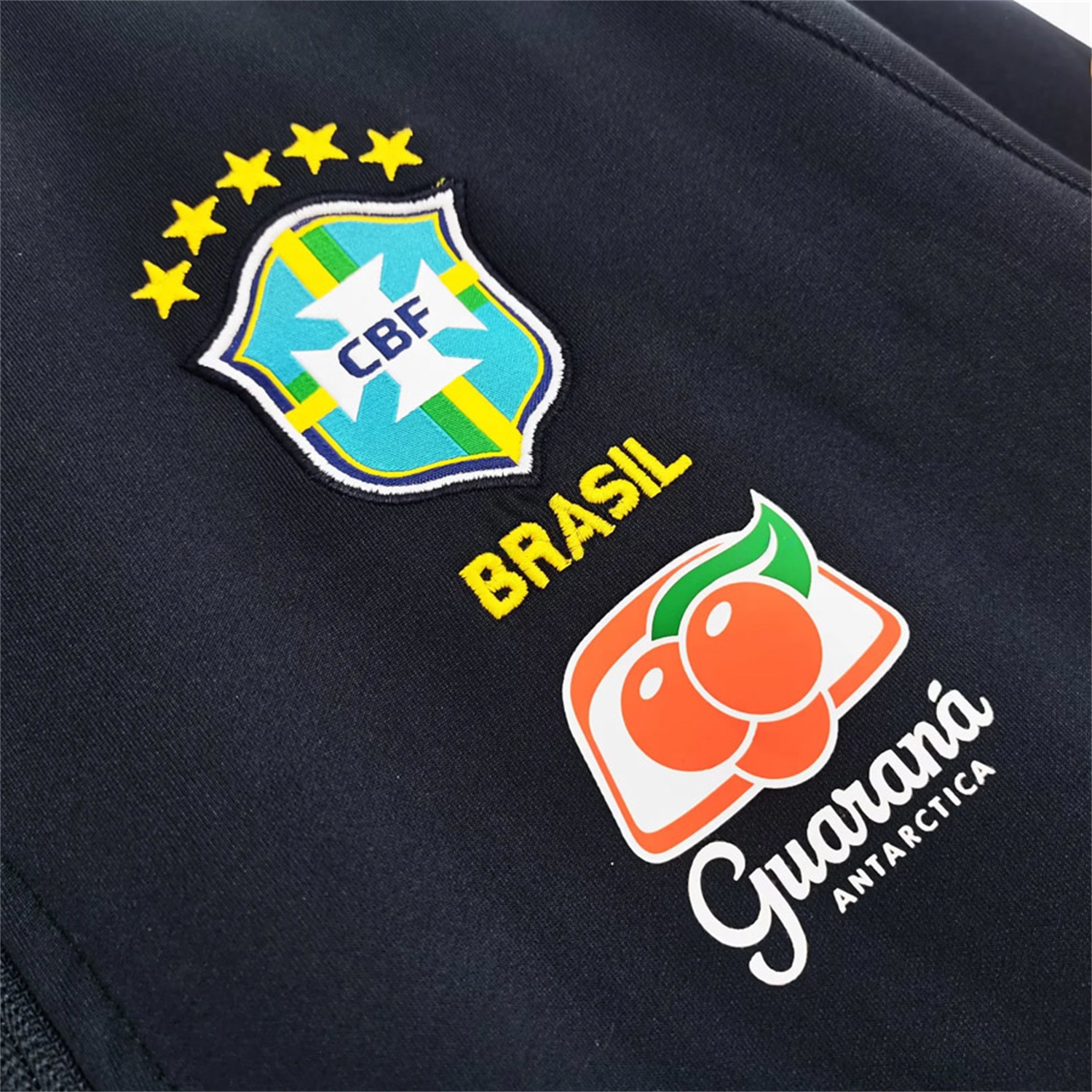 Retro Brazil 2022 Dark Blue Windbreaker - UnitedFutballJersey