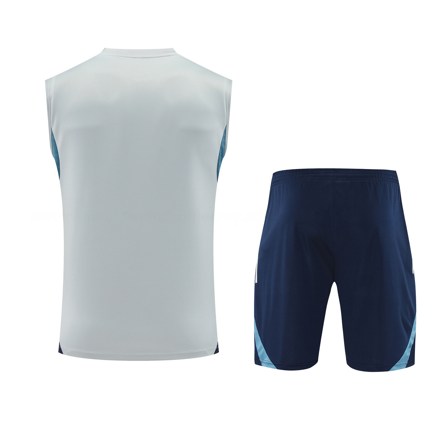 Arsenal 25-26 Vest Training Set - Grey Top & Deep Blue Shorts - UnitedFutballJersey