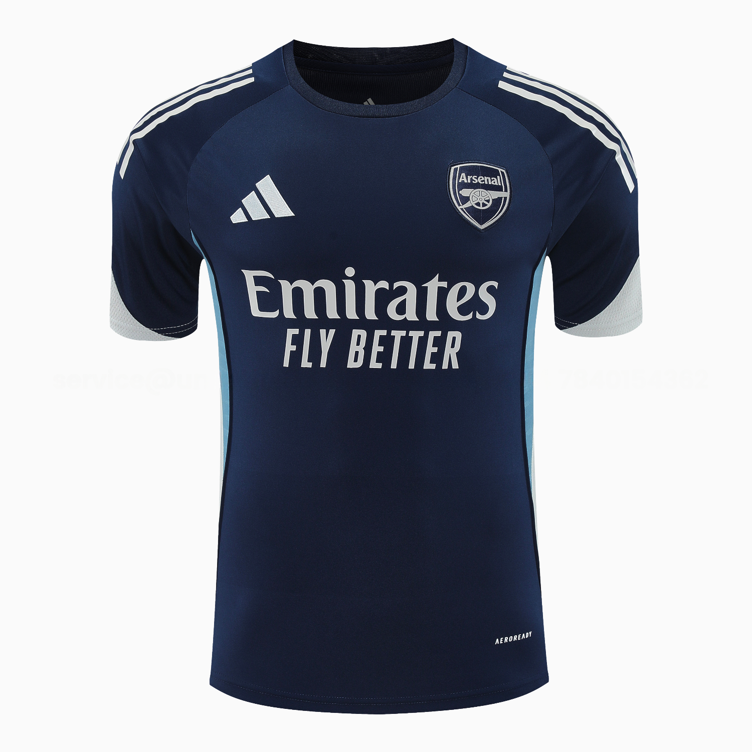 Arsenal 25-26 Short-Sleeve Training Set - Deep Blue Top & Shorts - UnitedFutballJersey