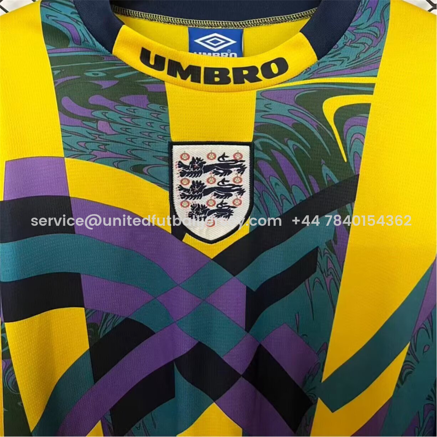 Retro England 1995 Yellow Goalkeeper Long Sleeve Jersey - UnitedFutballJersey
