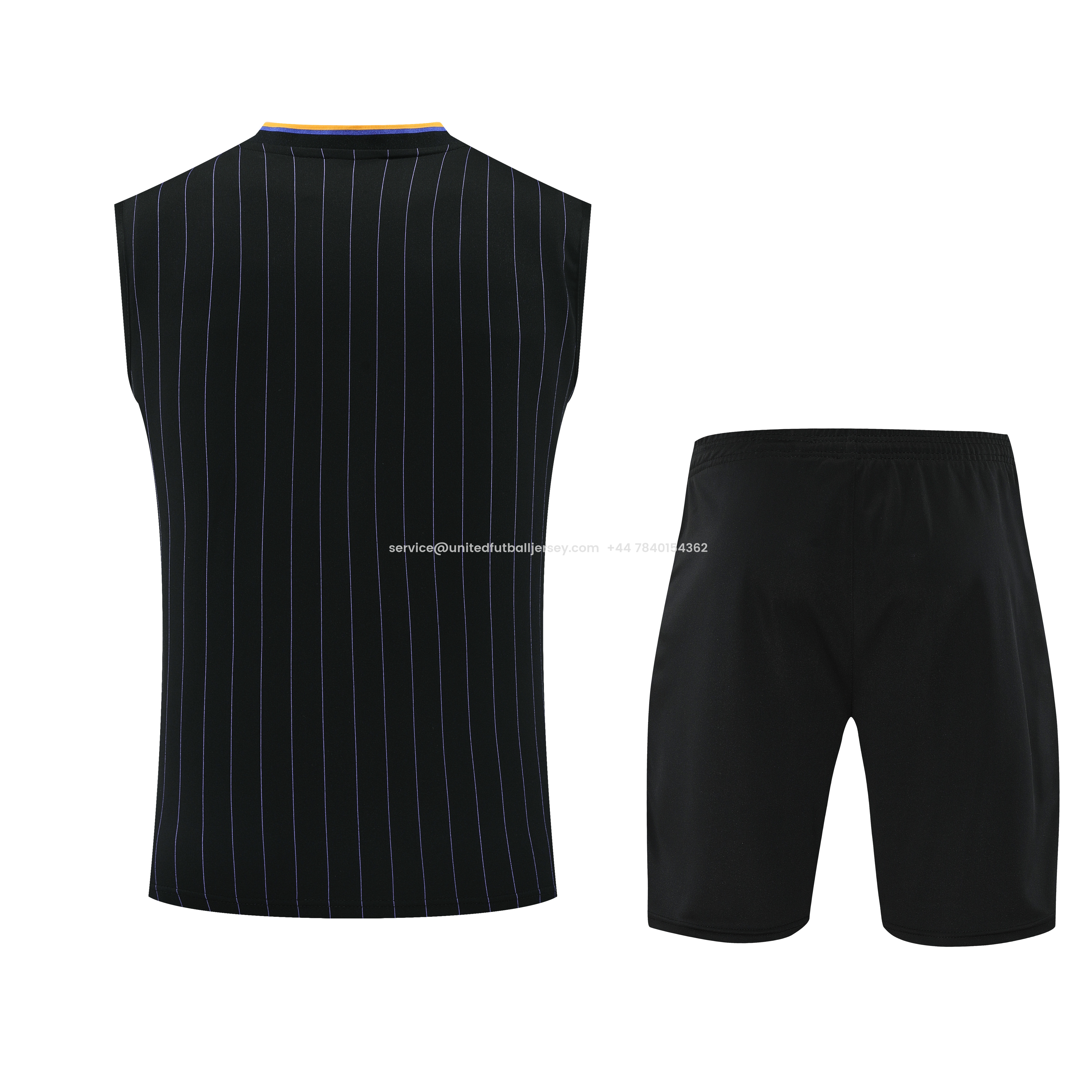 Manchester United 25-26 Vest Training Set - Black Top & Black Shorts - UnitedFutballJersey