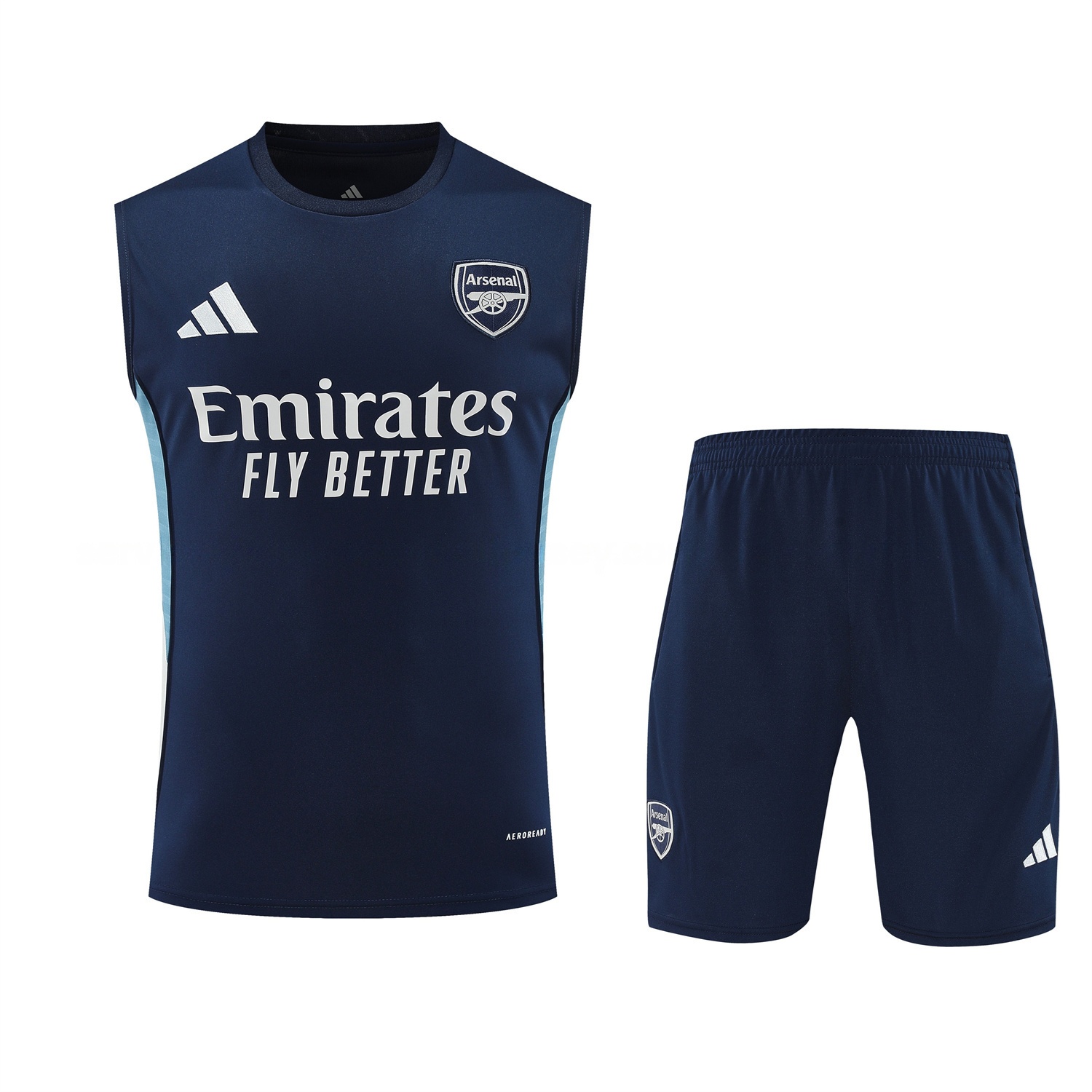 Arsenal 25-26 Vest Training Set - Deep Blue Vest and Shorts - UnitedFutballJersey