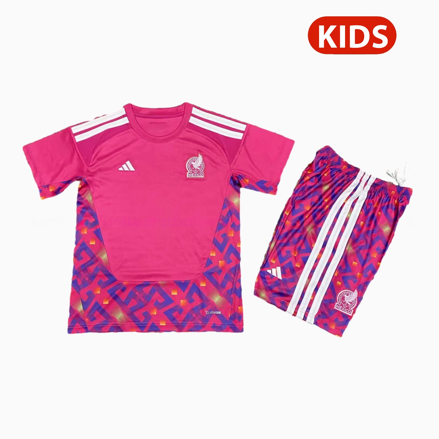 Mexico 2026 Goalkeeper Pink Kids Kit - UnitedFutballJersey