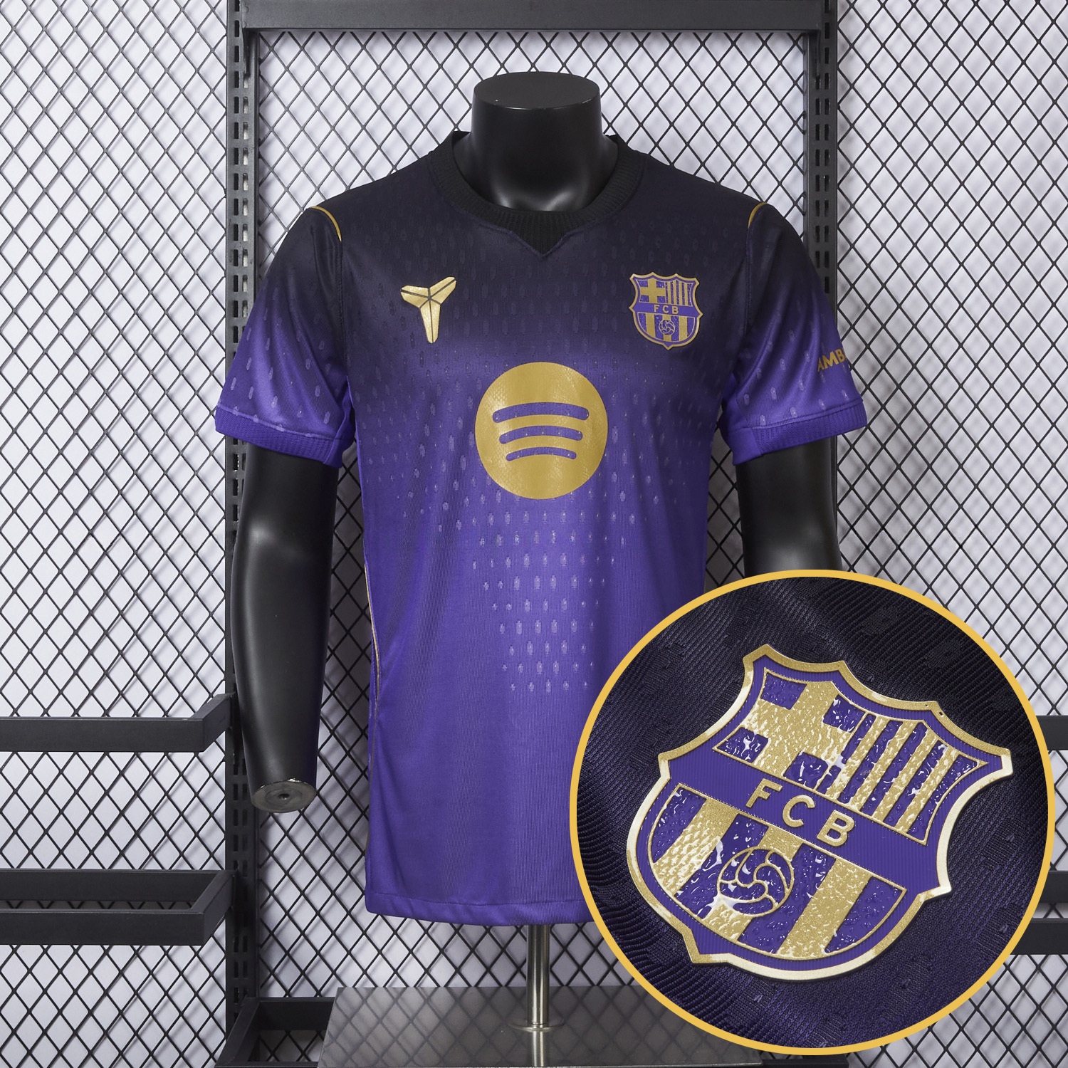Barcelona 26-27 Away Purple-Black Gradient Jersey - Player Version - UnitedFutballJersey