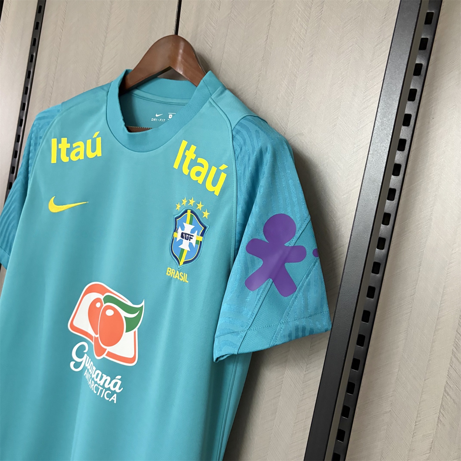 Retro Brazil 2022 Pre-Match Cyan Special Jersey - UnitedFutballJersey