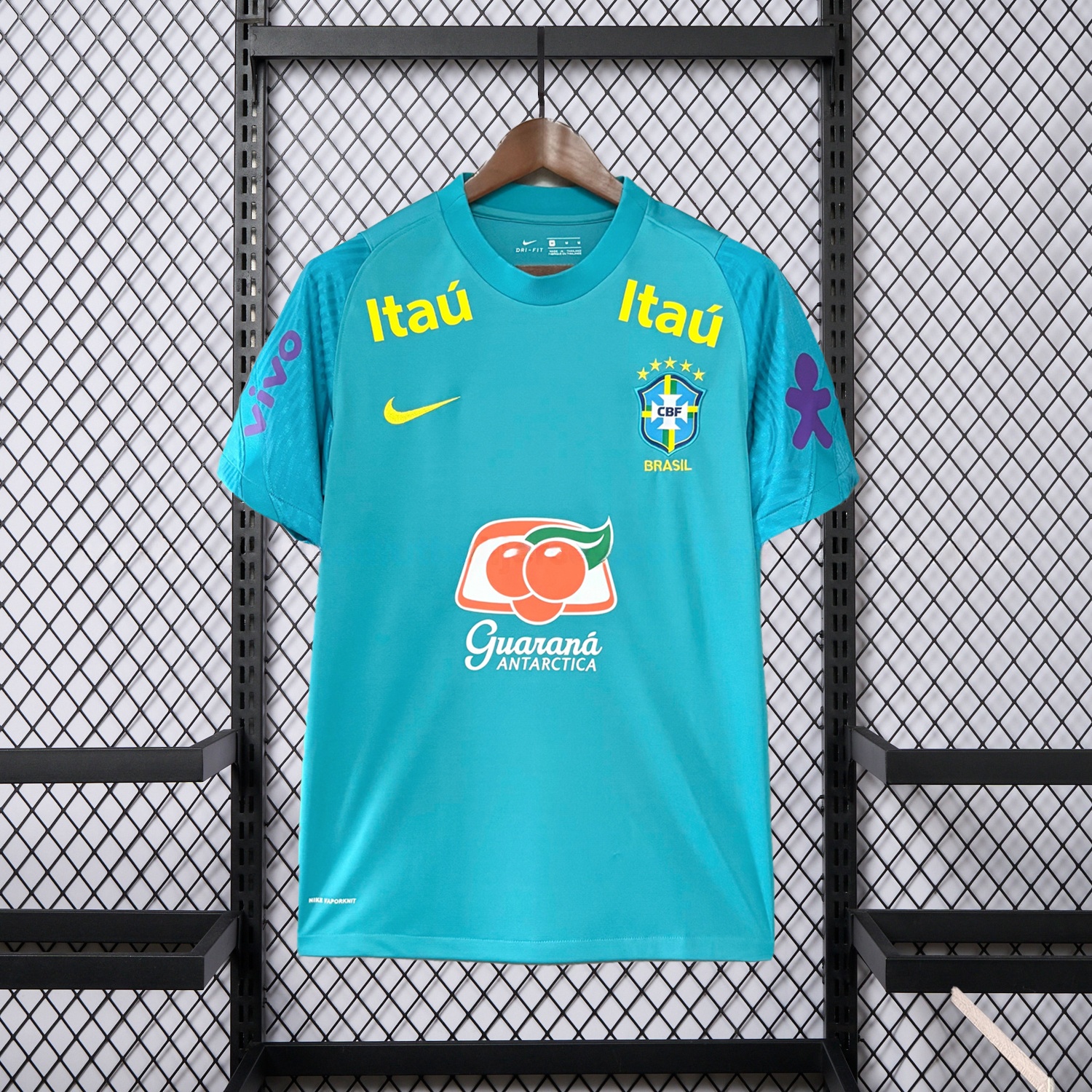 Retro Brazil 2022 Pre-Match Cyan Special Jersey - UnitedFutballJersey