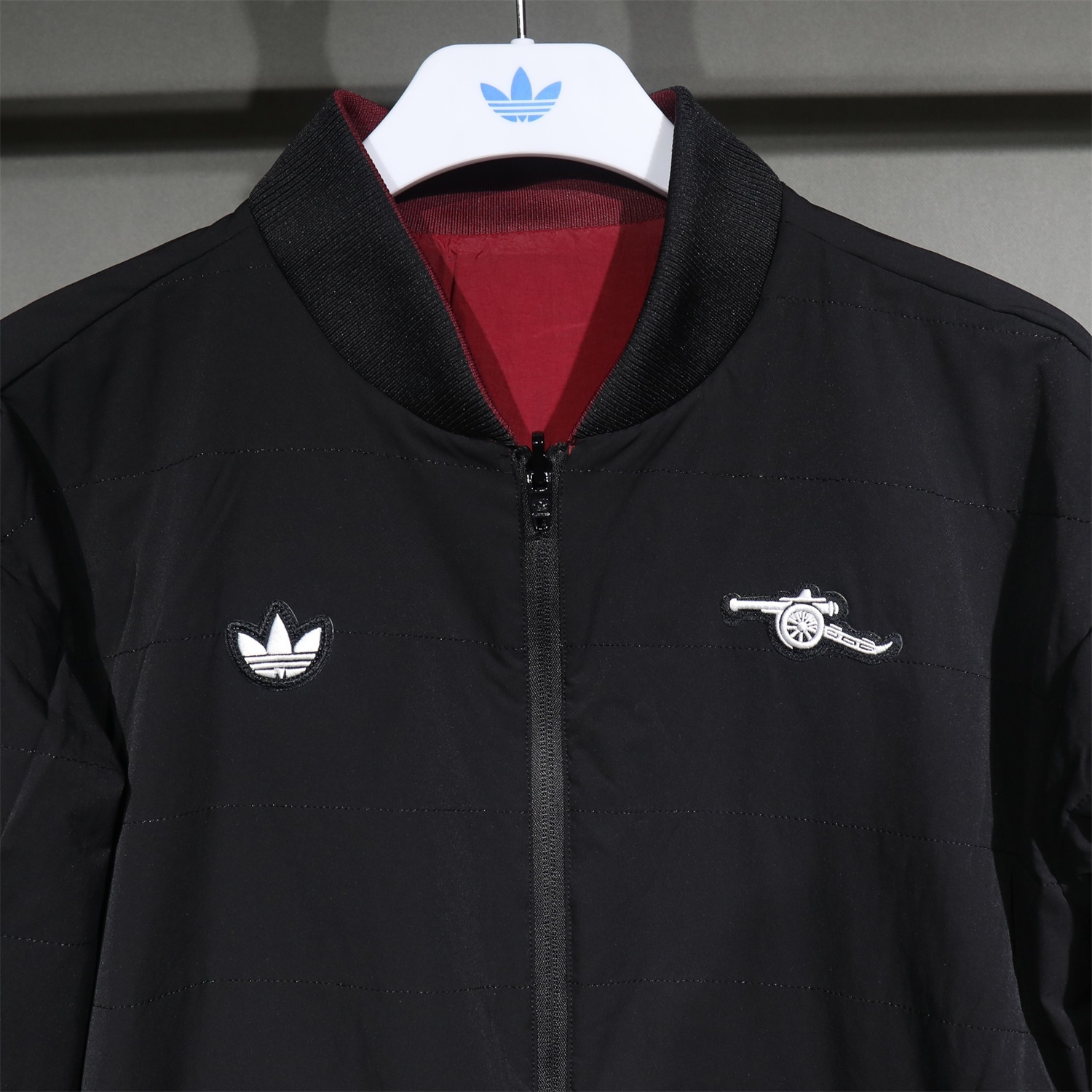 Arsenal 25-26 Double Sided Reversible Windbreaker - Black & Red - UnitedFutballJersey