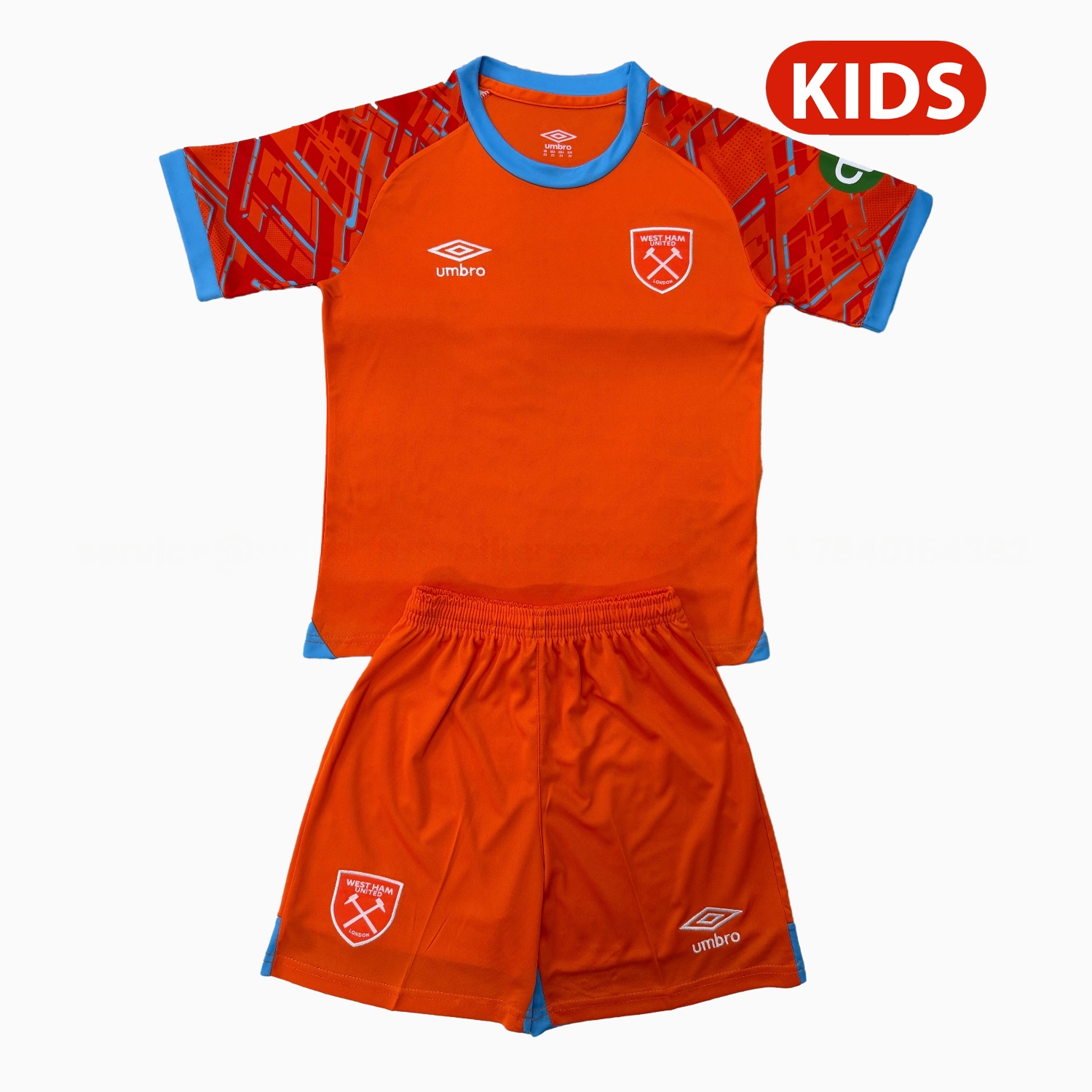 West Ham United 25-26 Orange Goalkeeper Kids Kit - UnitedFutballJersey