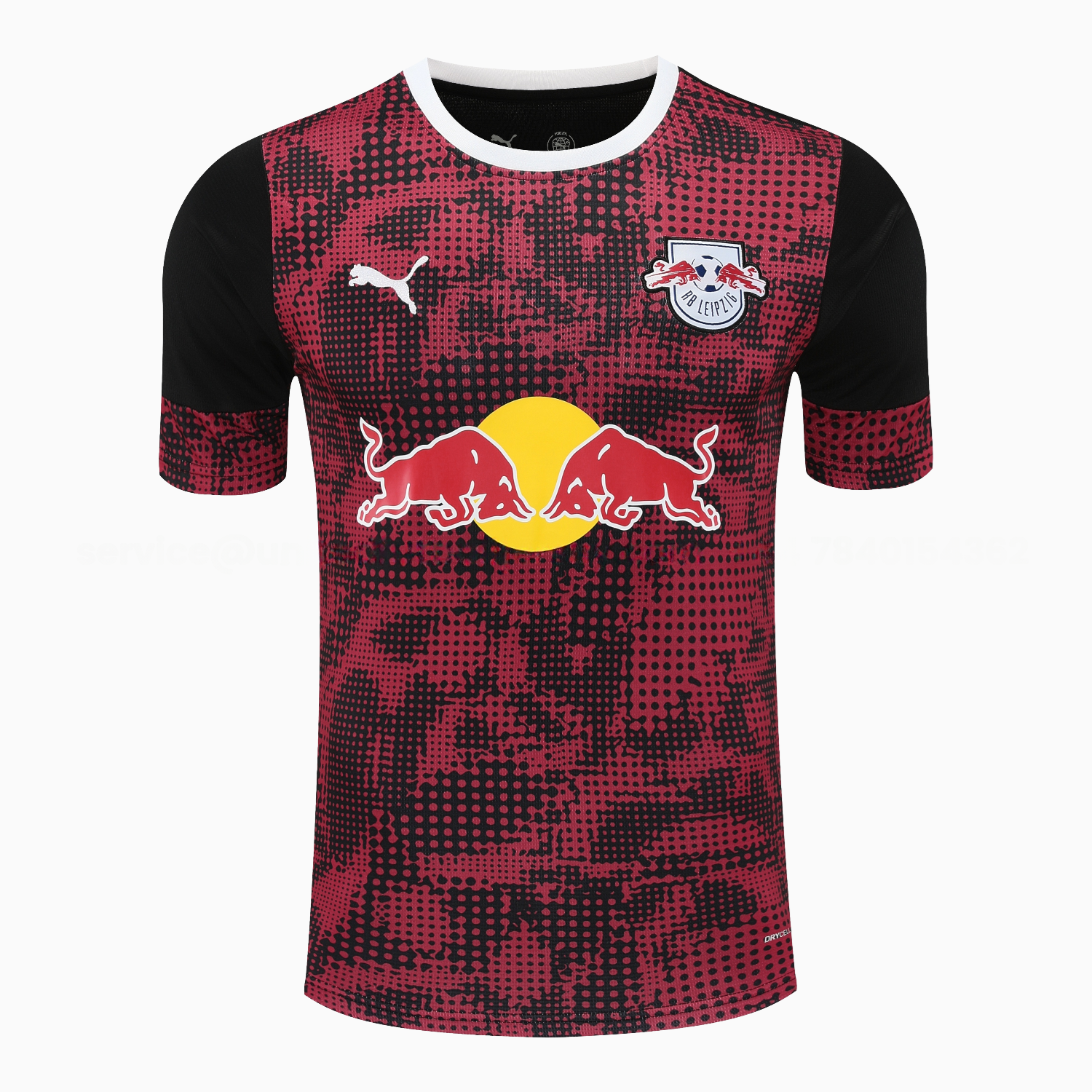 RB Leipzig 25-26 Short-Sleeve Training Set- Red Top & Black Shorts - UnitedFutballJersey
