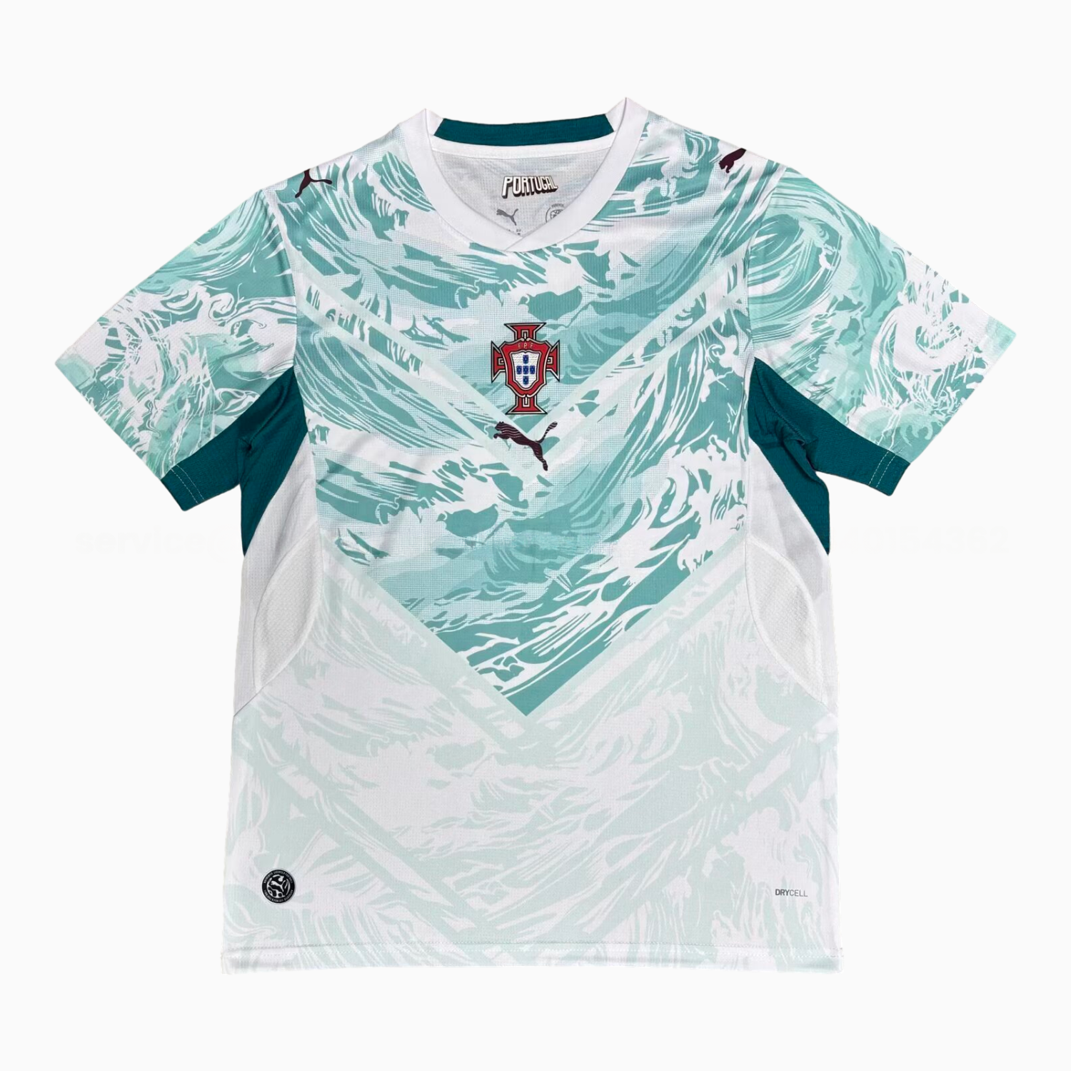 Portugal 2026 Away White And Cyan Jersey - Fans Version - UnitedFutballJersey