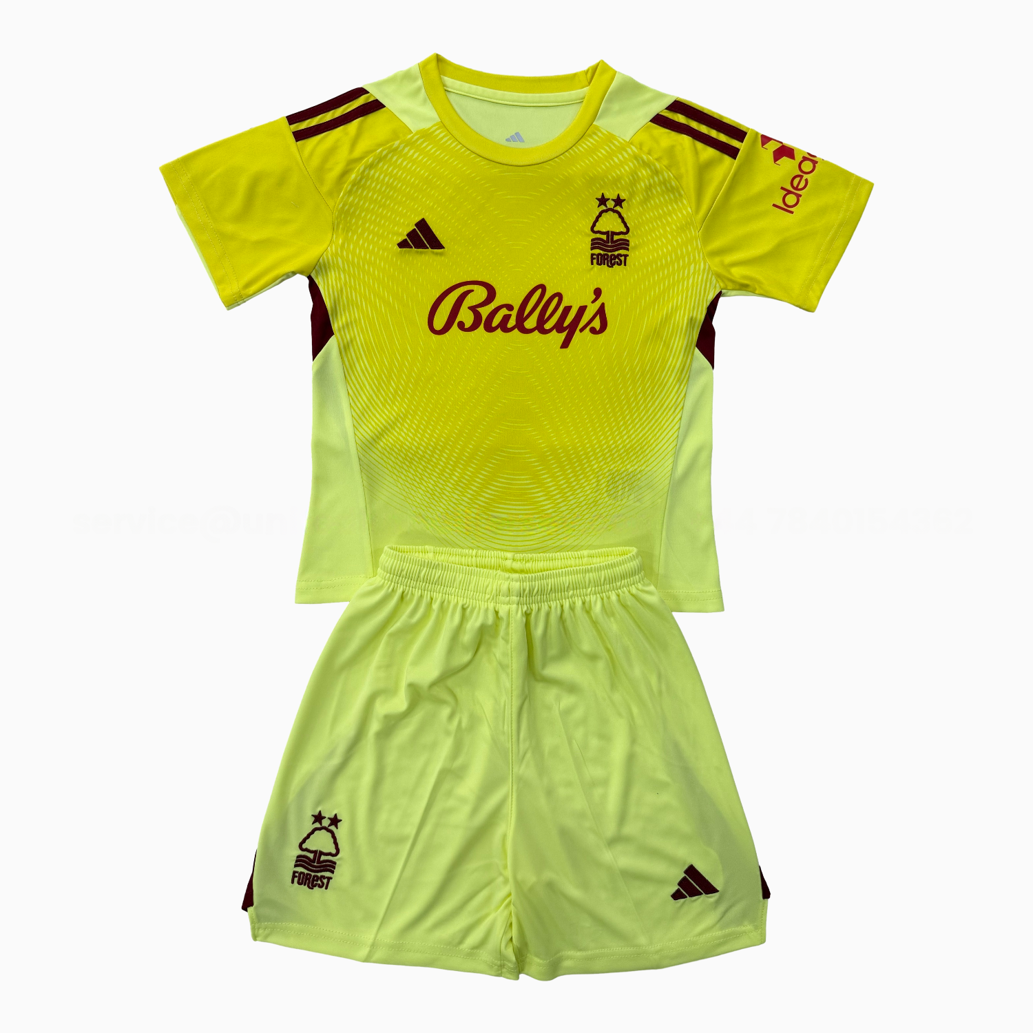 Nottingham Forest 25-26 Yellow Goalkeeper Kids Kit - UnitedFutballJersey