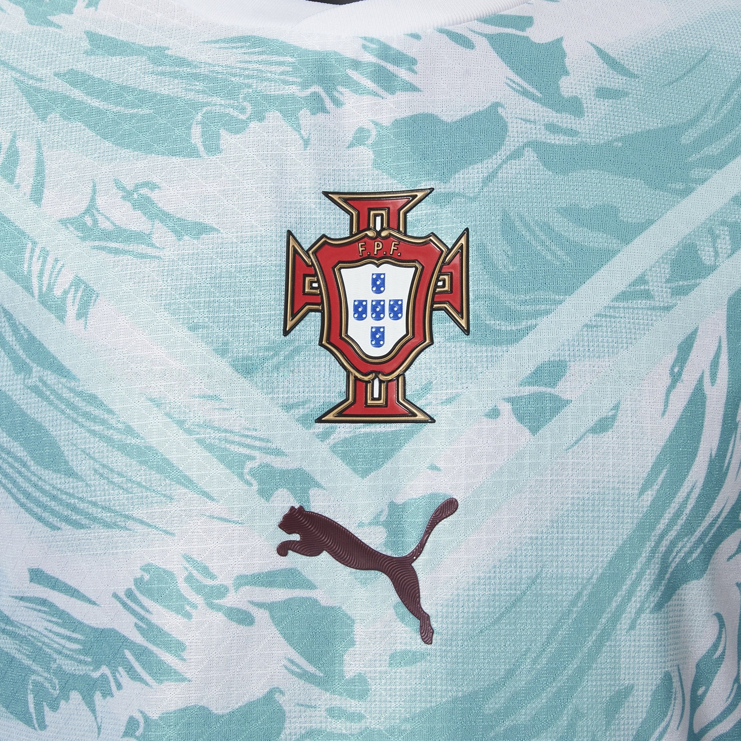 Portugal 2026 Away White And Cyan Jersey - Player Version - UnitedFutballJersey