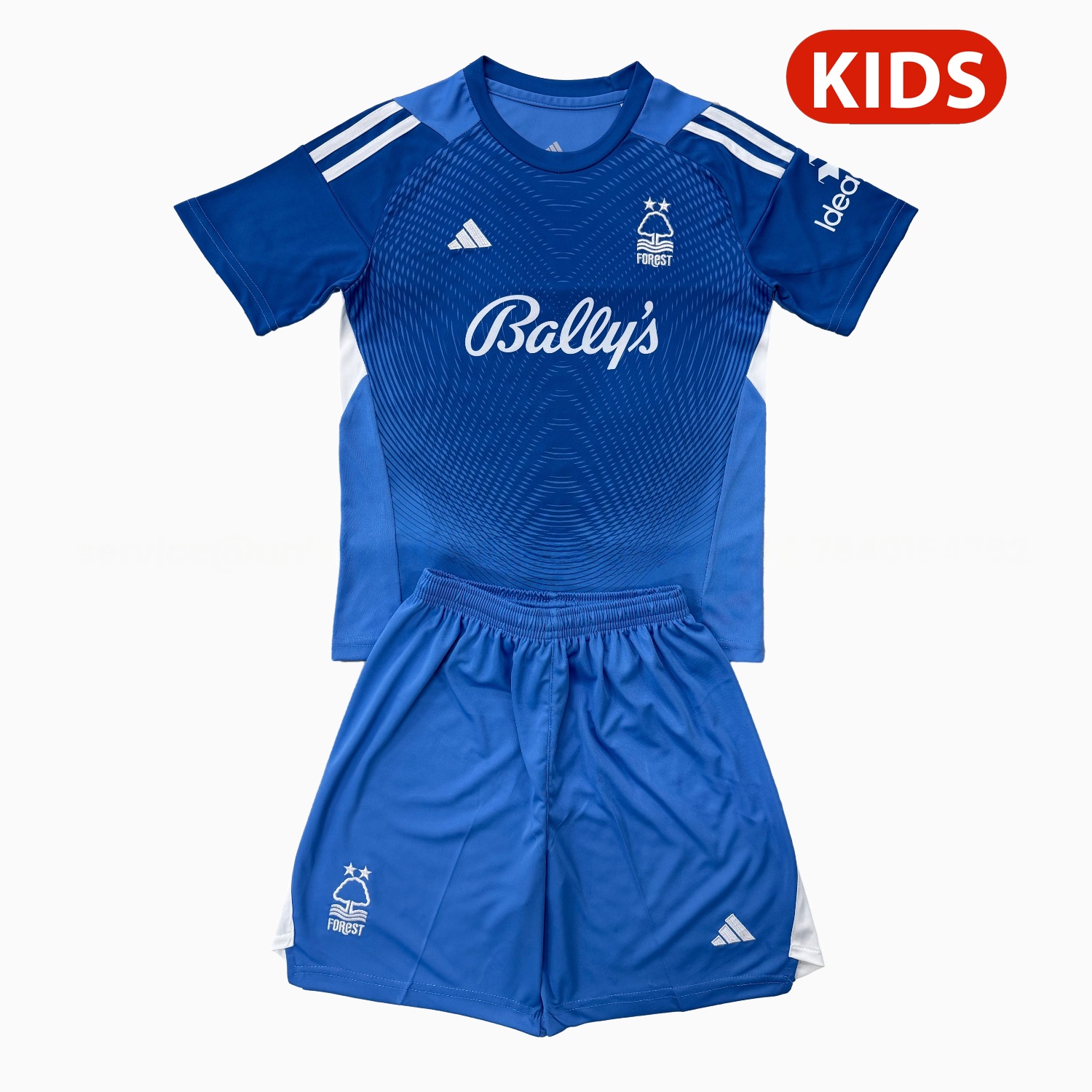 Nottingham Forest 25-26 Blue Goalkeeper Kids Kit - UnitedFutballJersey