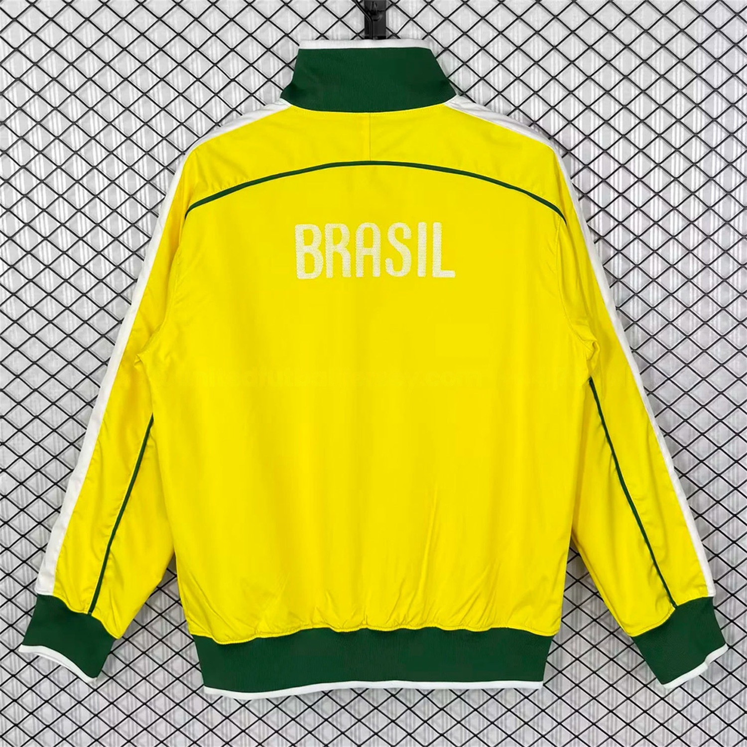 Retro Brazil 2010 Home Yellow Windbreaker - UnitedFutballJersey