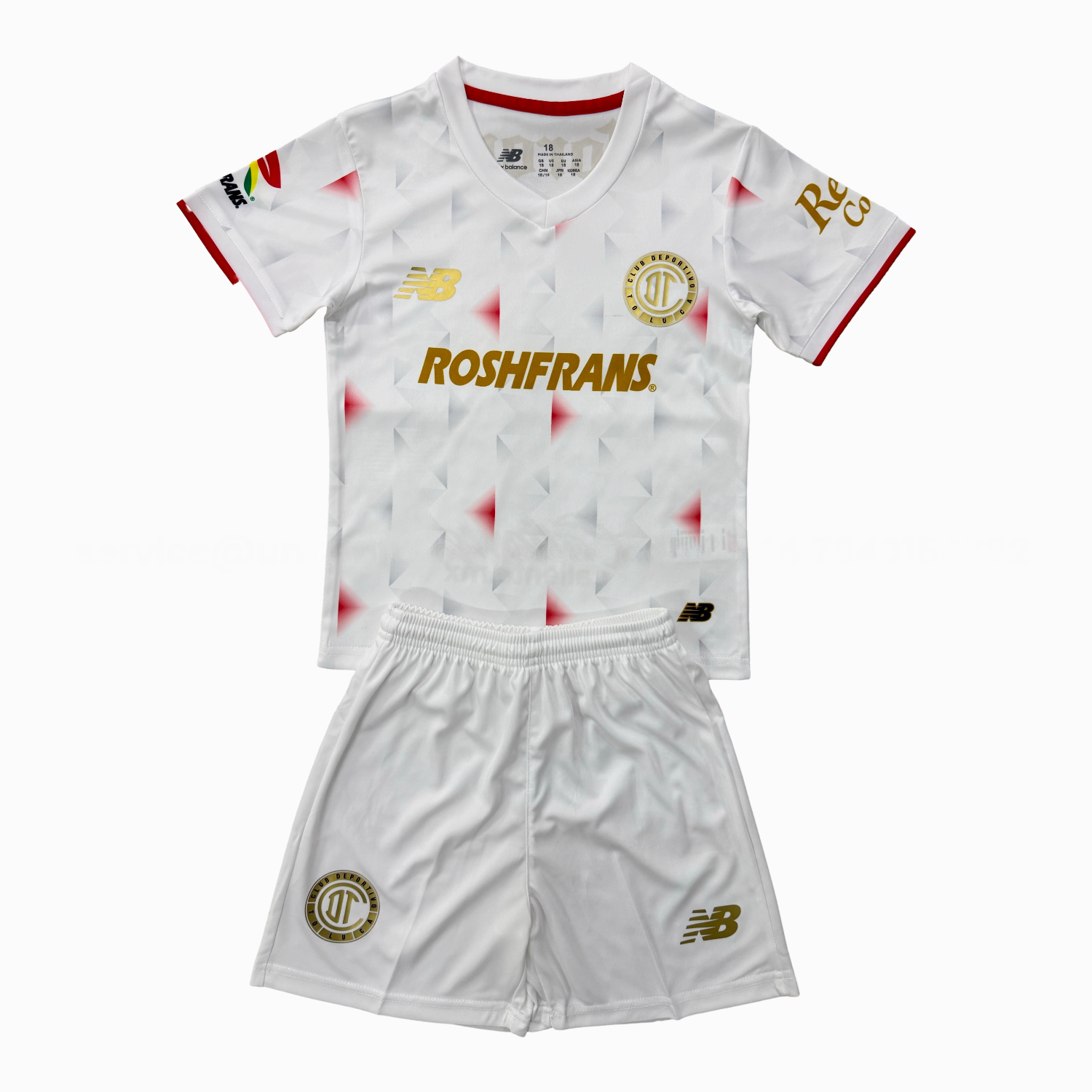 Toluca 25-26 Away White Men's Adult Jersey Set - Fans Version - UnitedFutballJersey