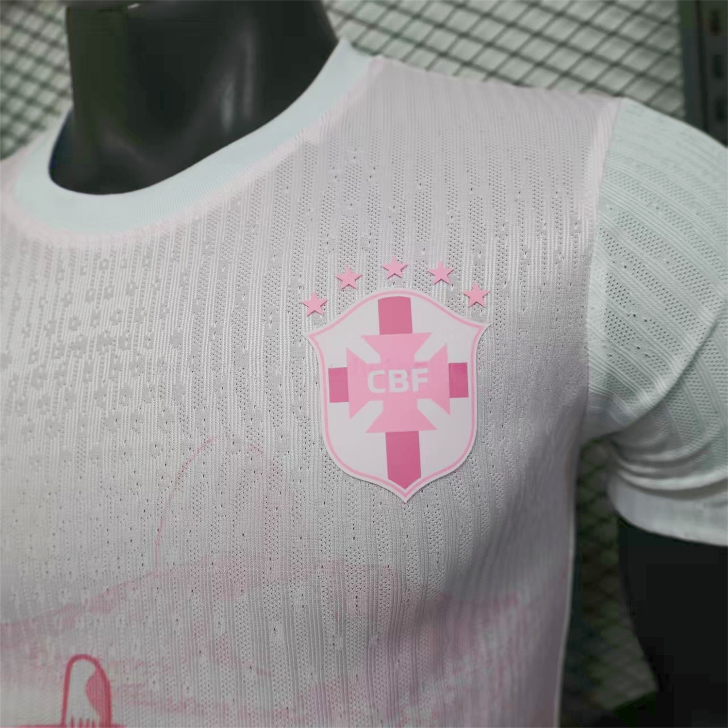 Brazil 25-26 Pink White Jesus Statue Special Jersey - Player Version - UnitedFutballJersey