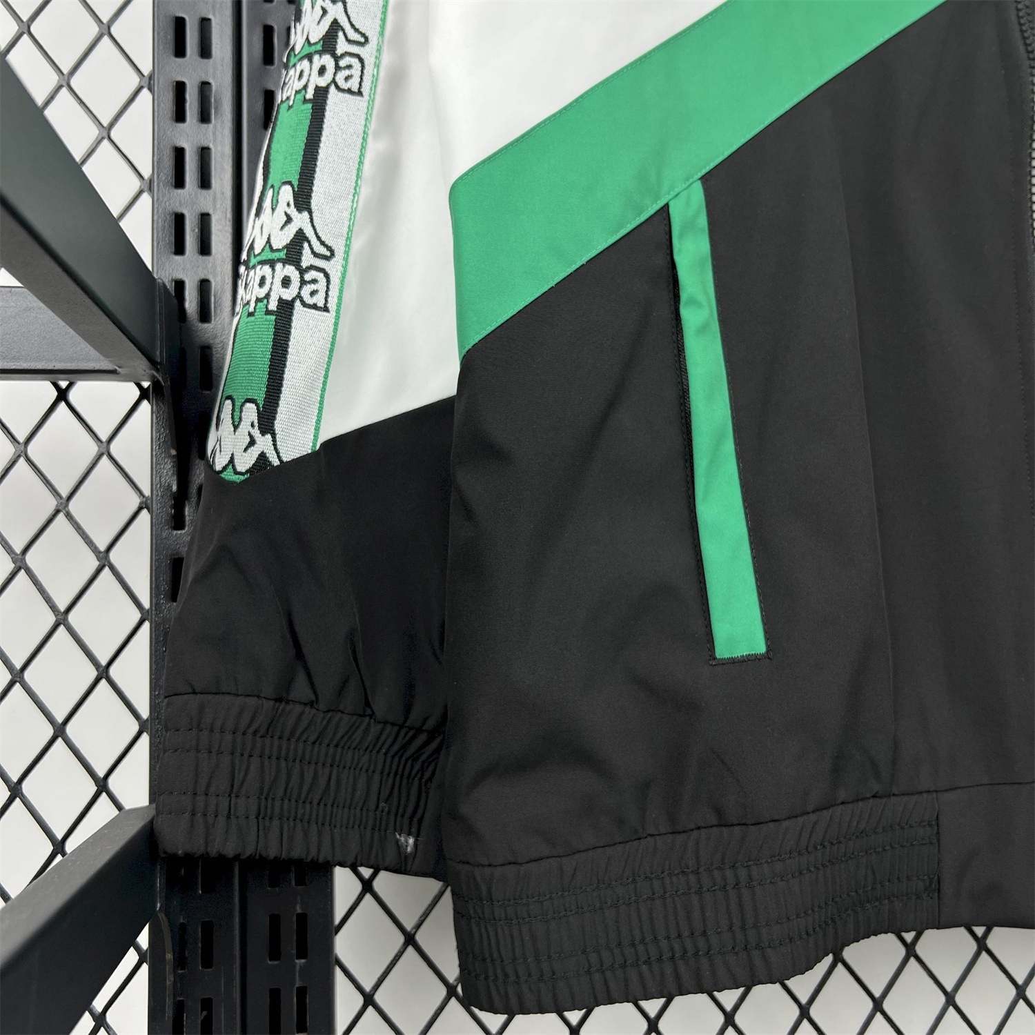 Retro Real Betis 1995-96 Black And White Windbreaker - UnitedFutballJersey