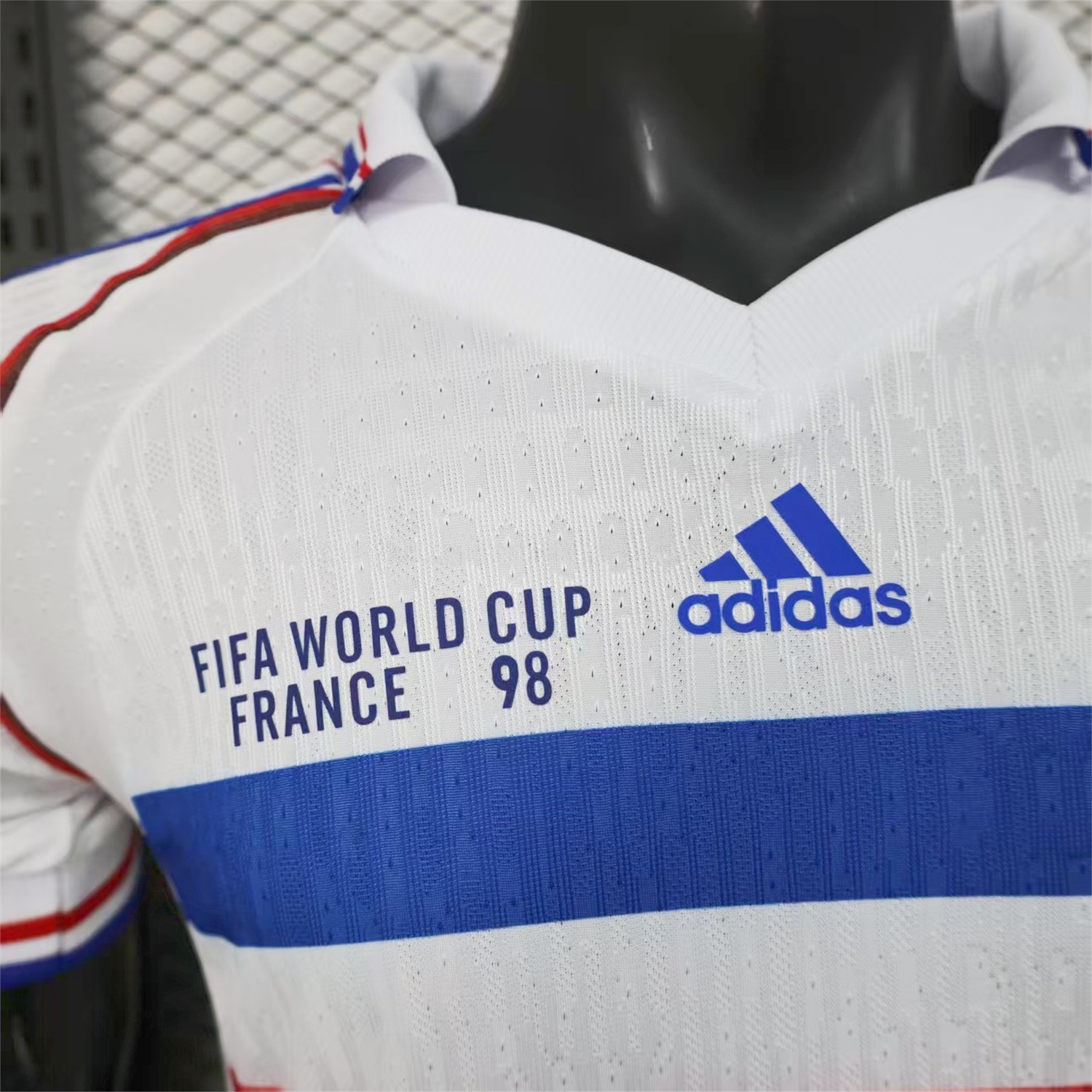 Retro France 1998 Away White Jersey - Player Version - UnitedFutballJersey