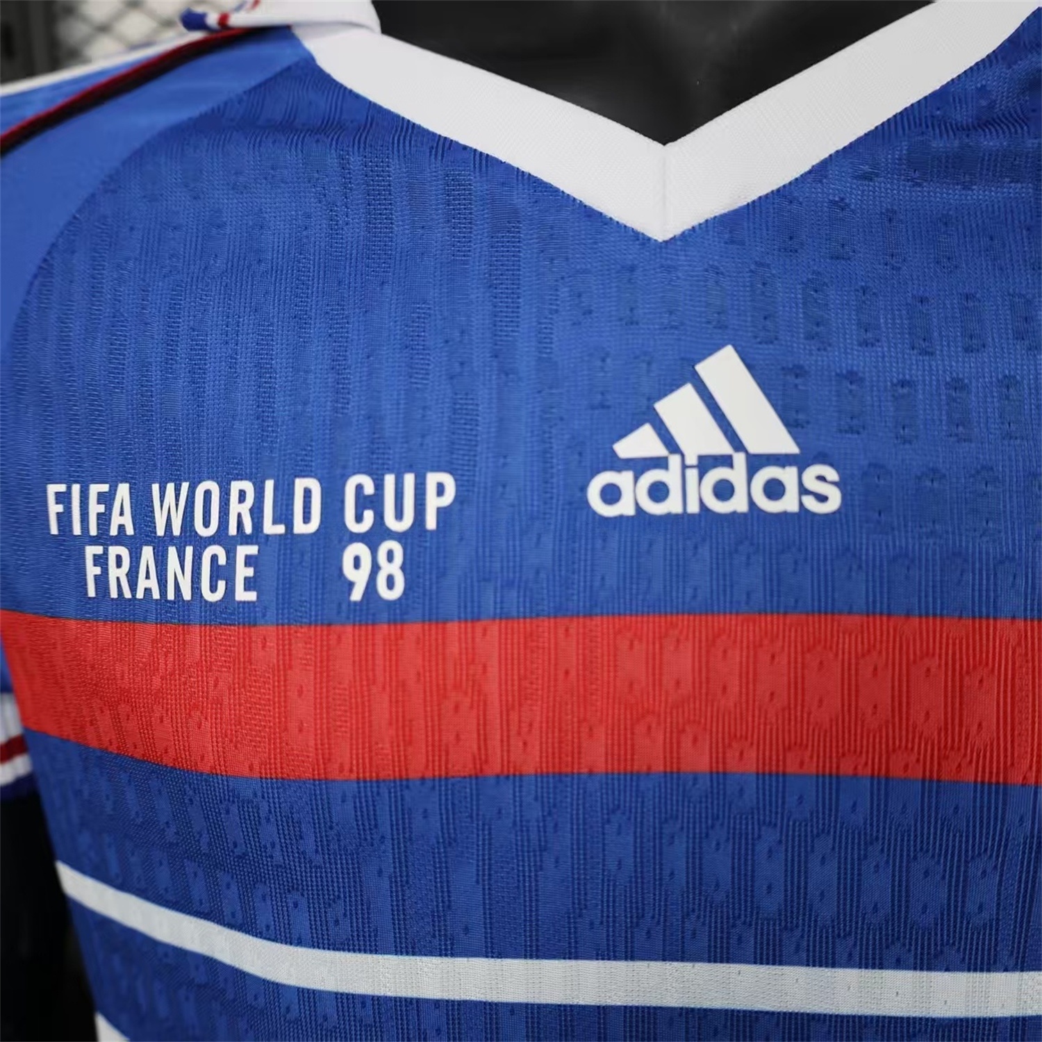 Retro France 1998 Home Blue Jersey - Player Version - UnitedFutballJersey