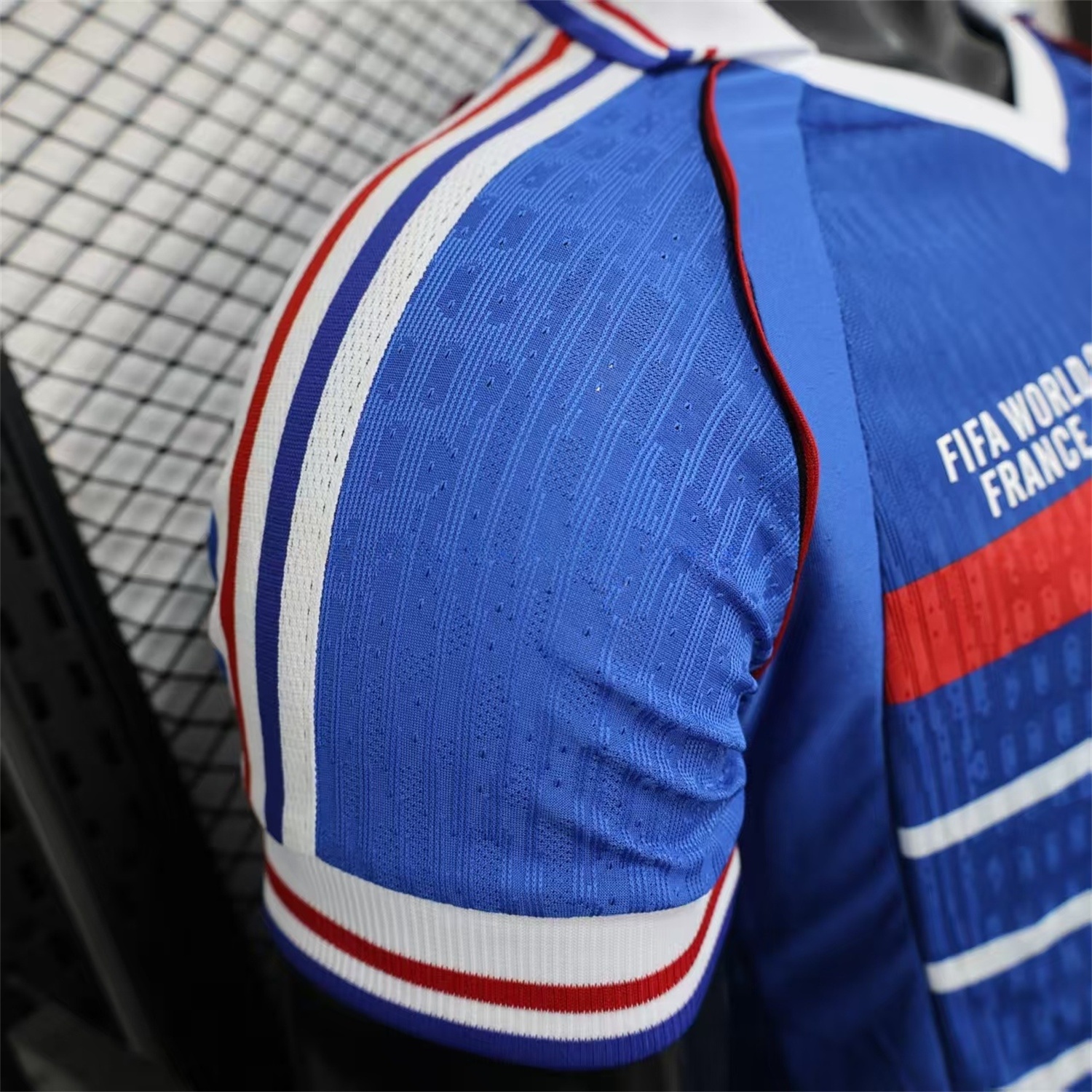 Retro France 1998 Home Blue Jersey - Player Version - UnitedFutballJersey