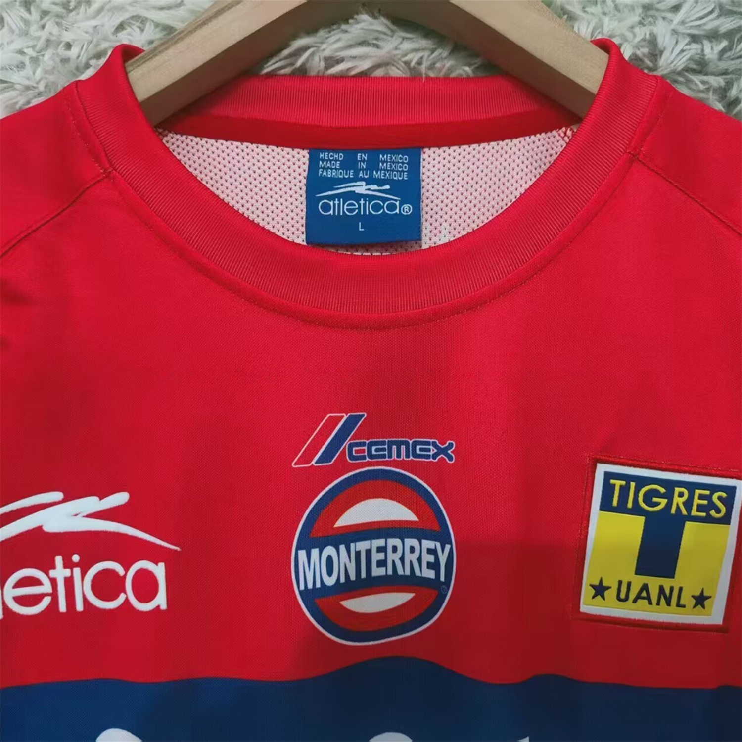 Retro Tigres UANL 2002-03 Away Red Jersey - UnitedFutballJersey