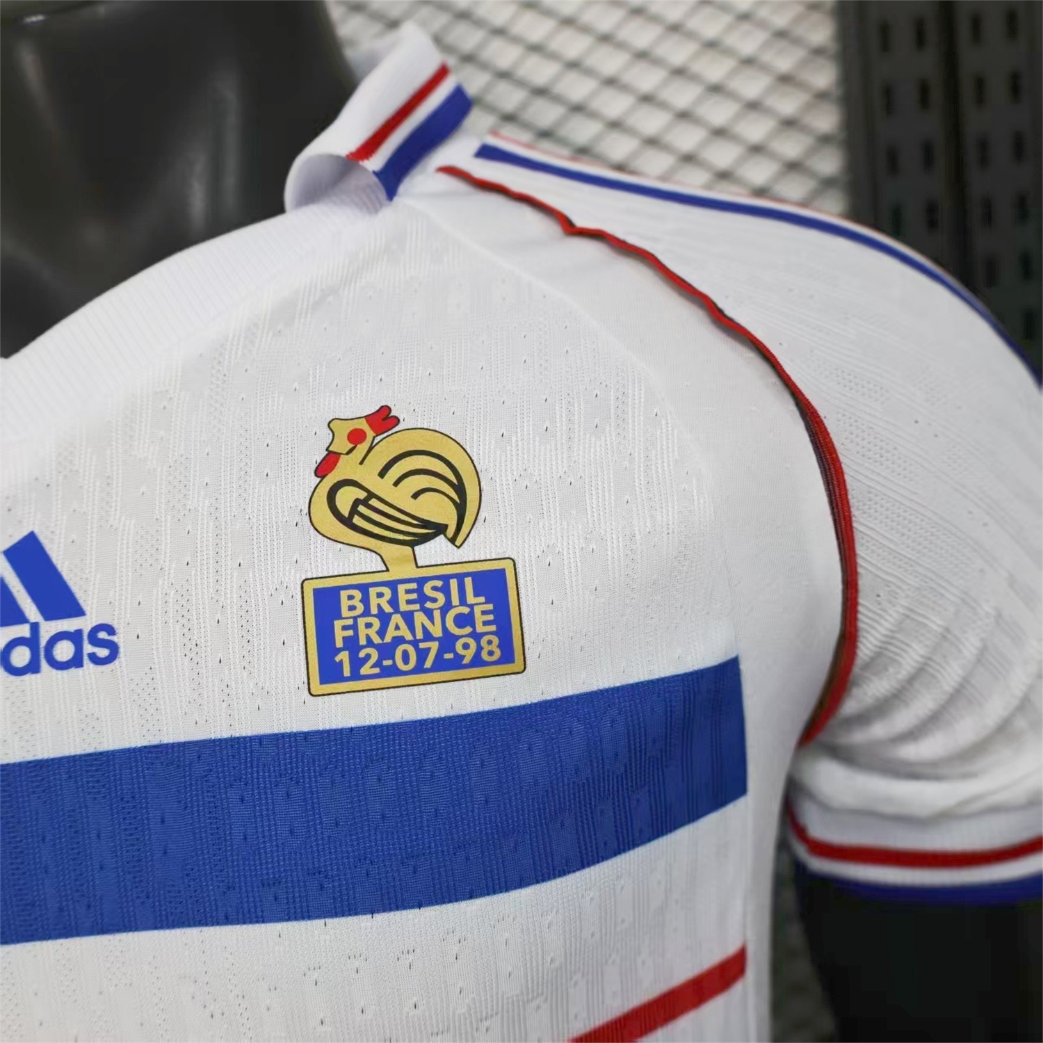 Retro France 1998 Away White Jersey - Player Version - UnitedFutballJersey